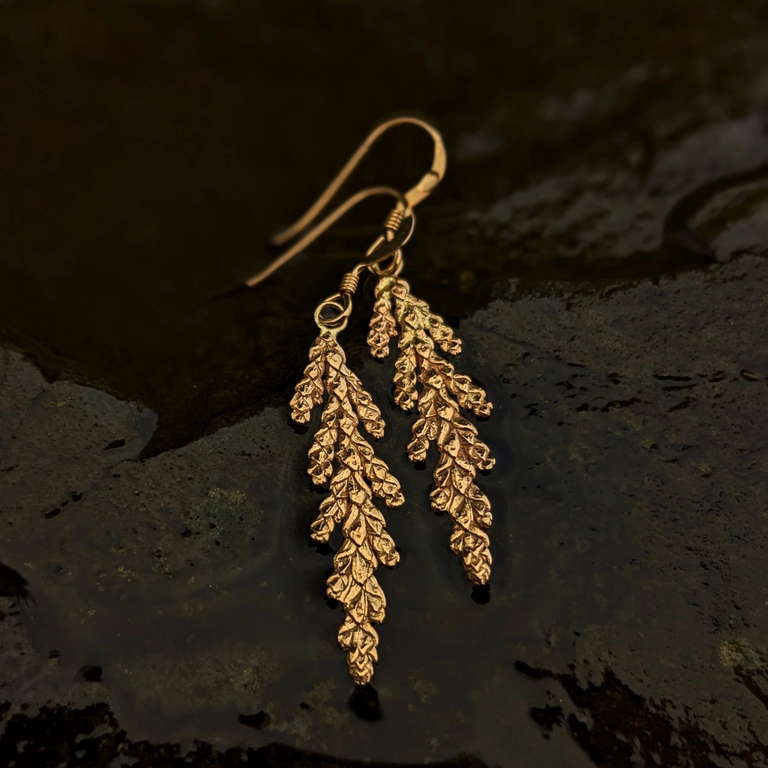 Gold Cedar Boughs | 100% Recycled 14 Karat Gold