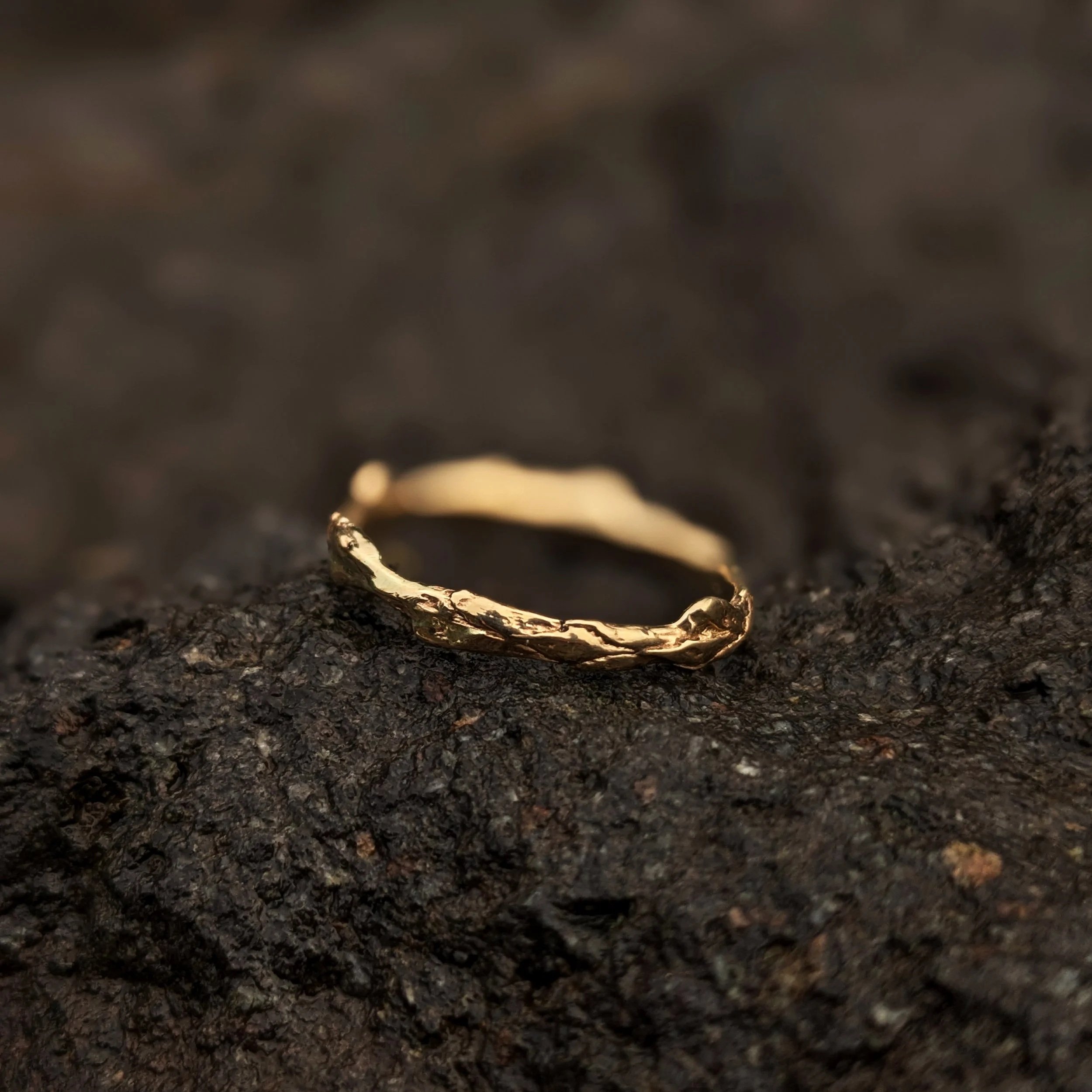 14K Gold Cedar Band | 100% SCS Certified Recycled Gold