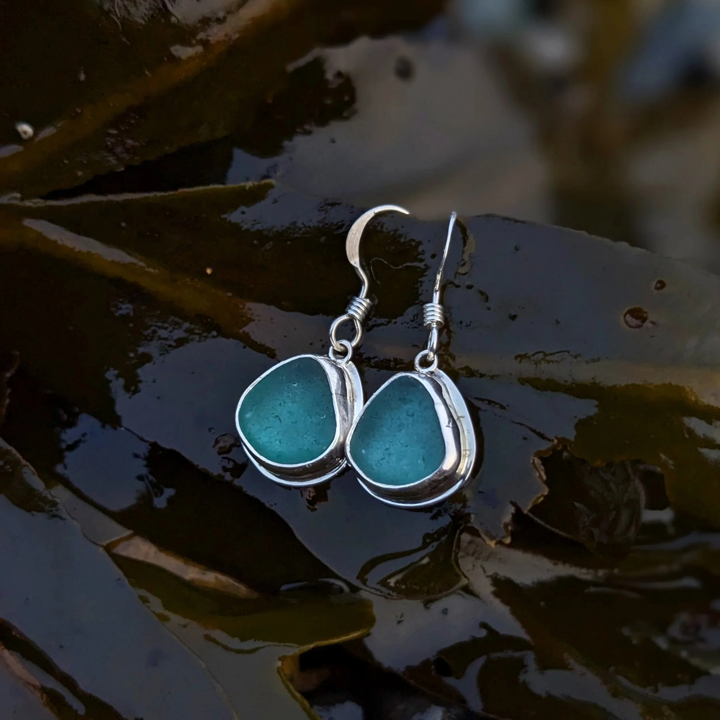 Storm | Genuine Sea Glass Earrings