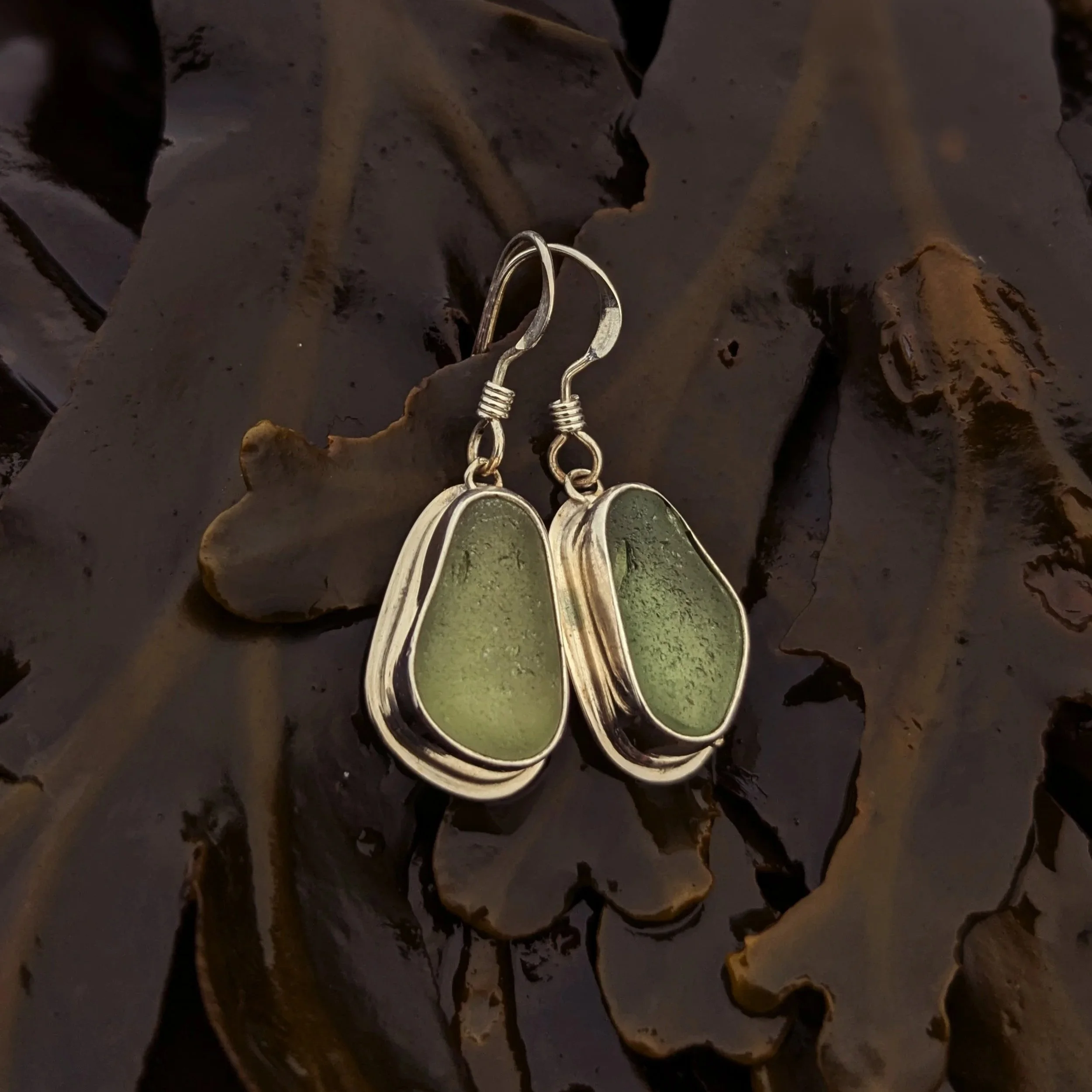 Foam | Genuine Sea Glass Earrings