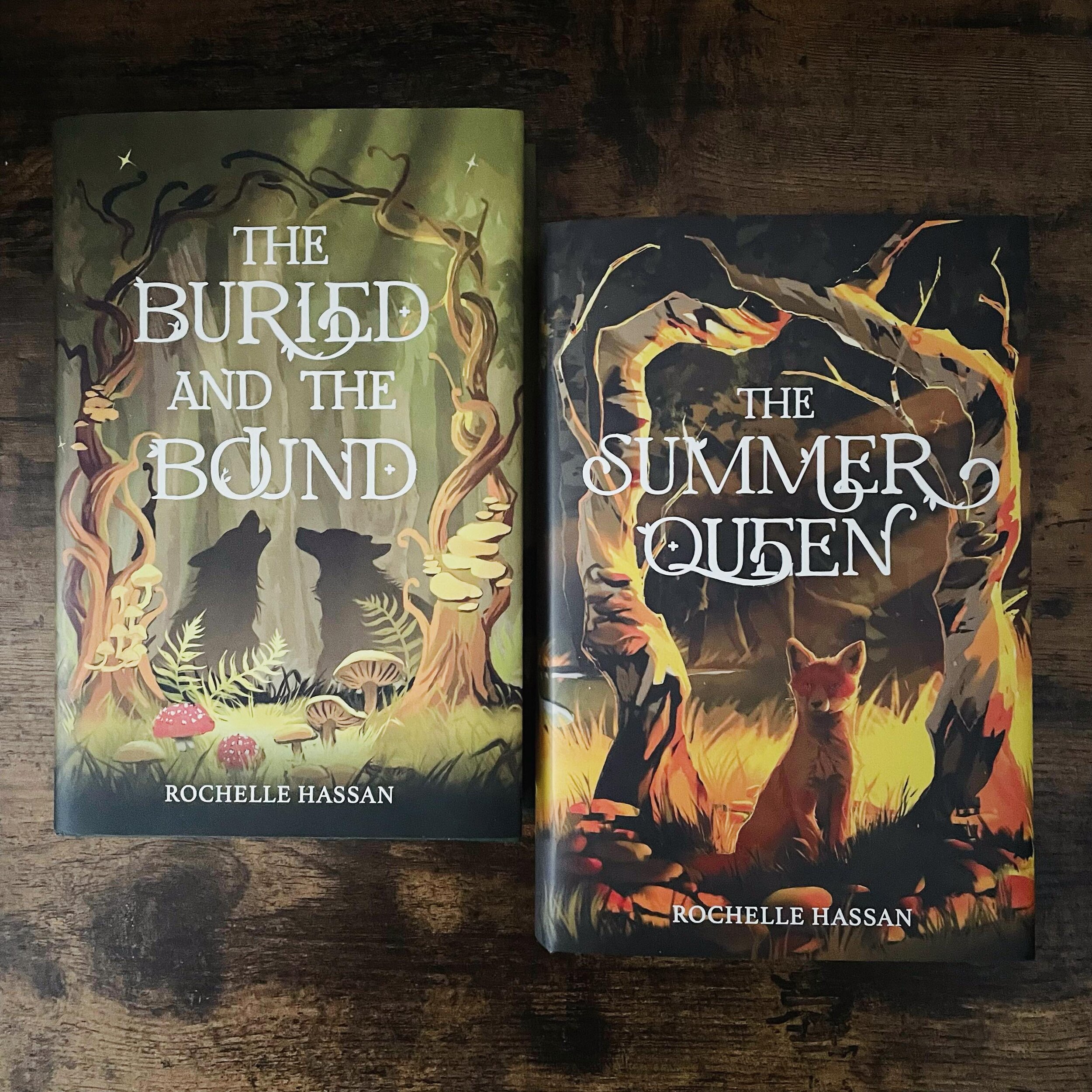 never getting over the beautiful @owlcrate editions of THE BURIED AND THE BOUND and THE SUMMER QUEEN ✨

along with the redesigned cover, TSQ features illustrated endpaper art, foil designs on the hardback case, an author letter from me + signed tip-i