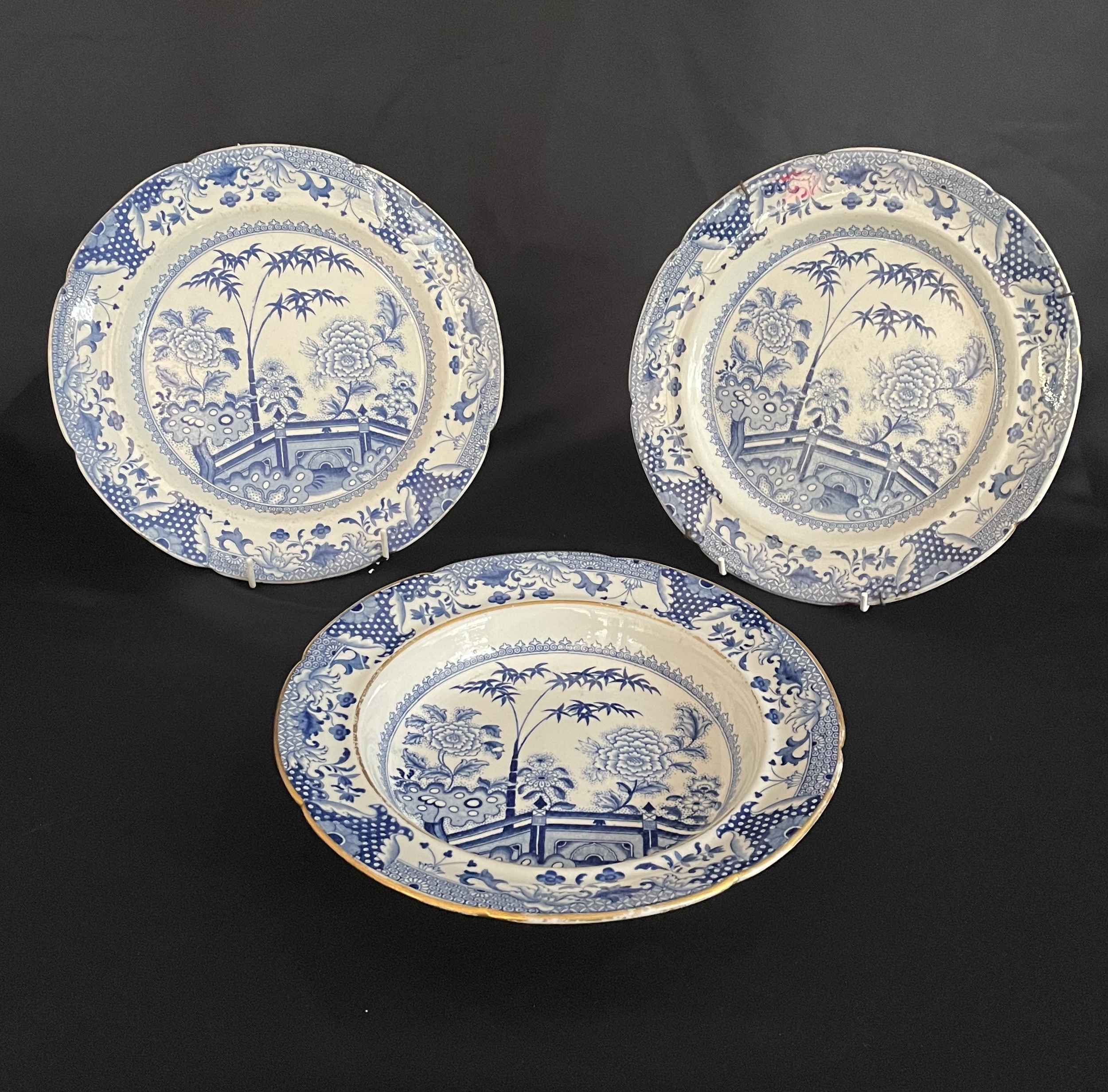 1820's Davenport Bamboo and Peony