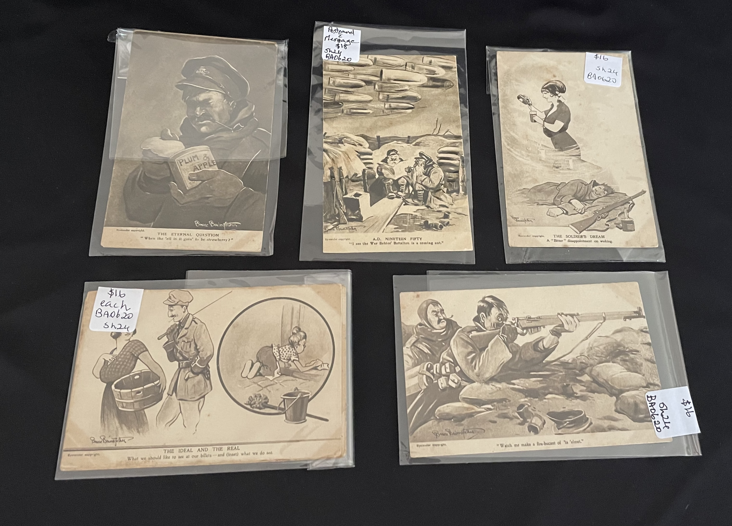 Series of Postcards from WWI by Bruce Bairnsfather