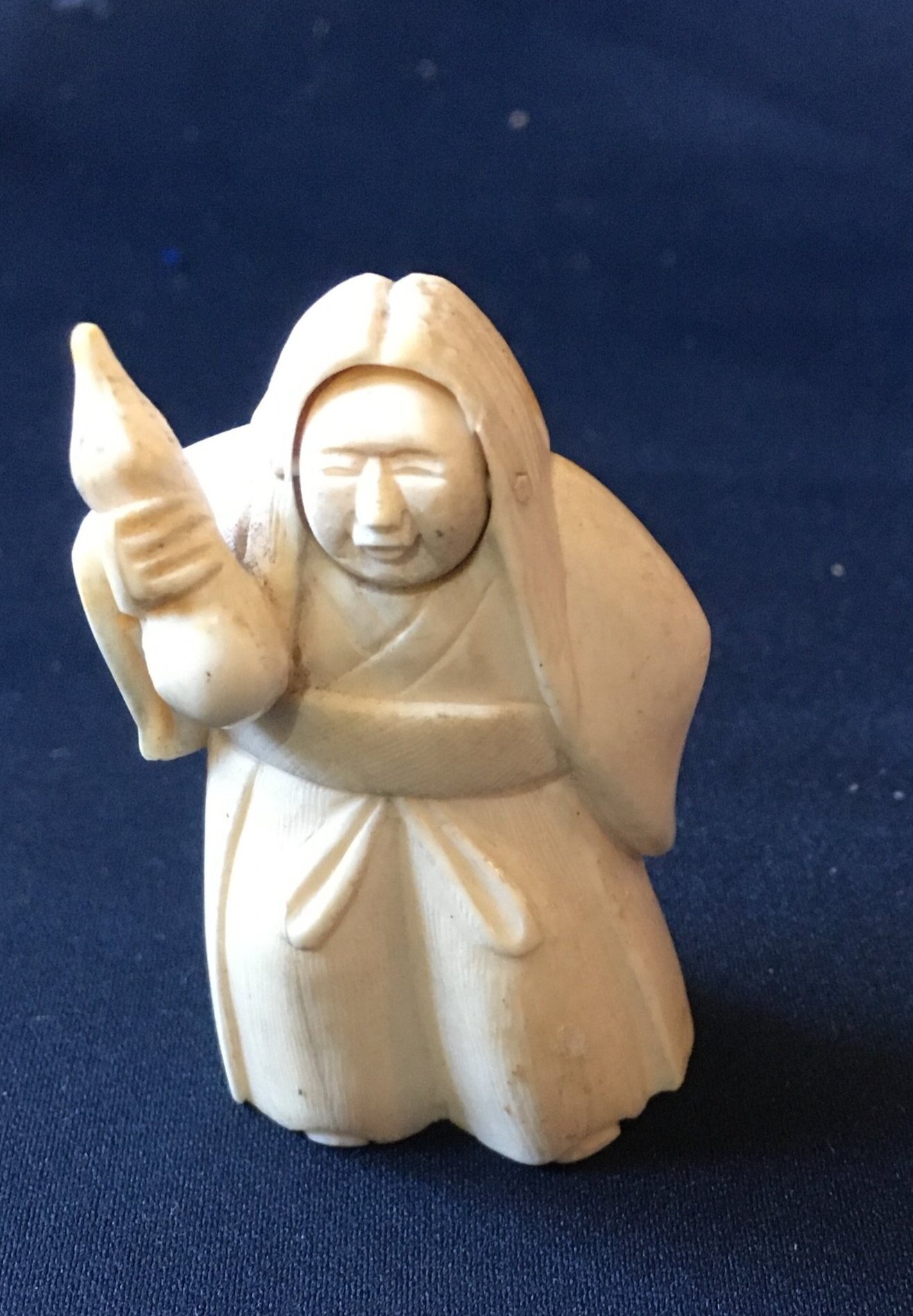 19C Ivory Netsuke: Good and Evil