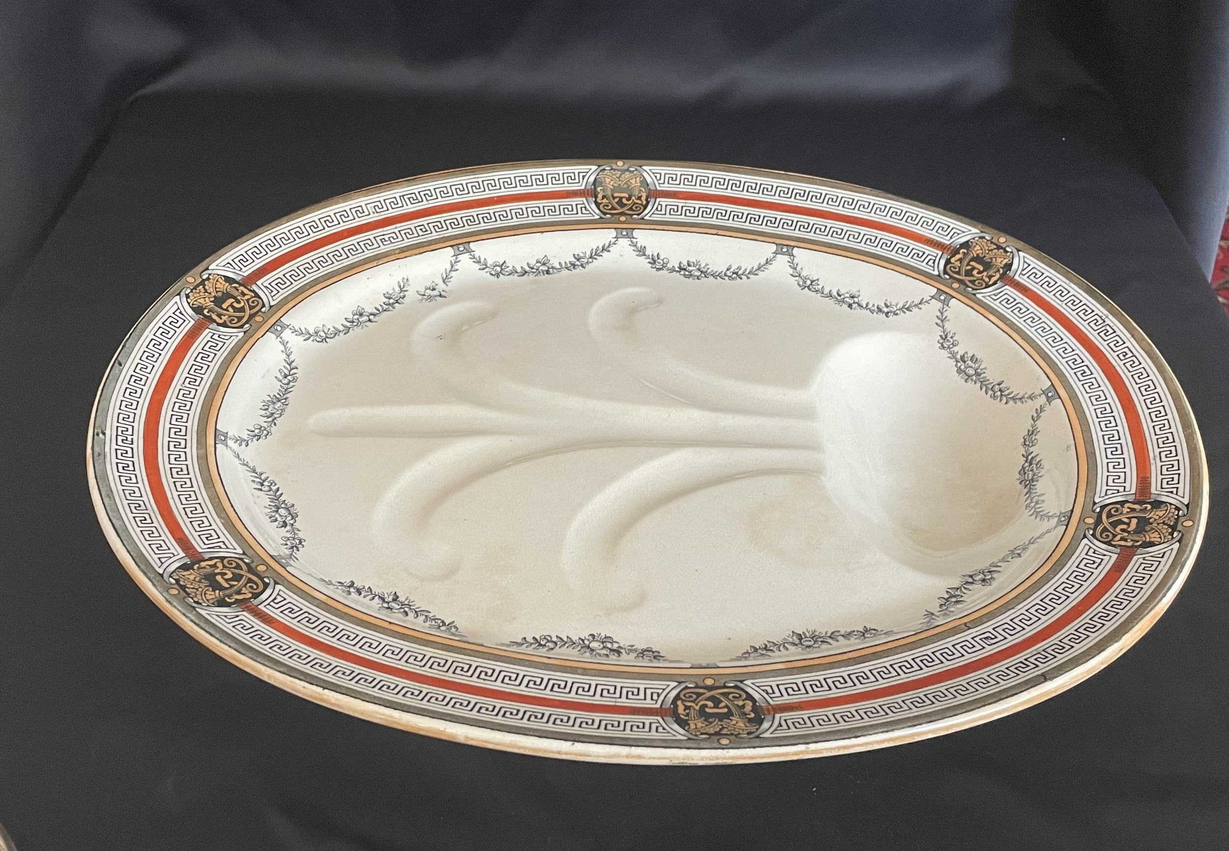 Victorian Meat Carving Platter Marked to Base Circa 1878