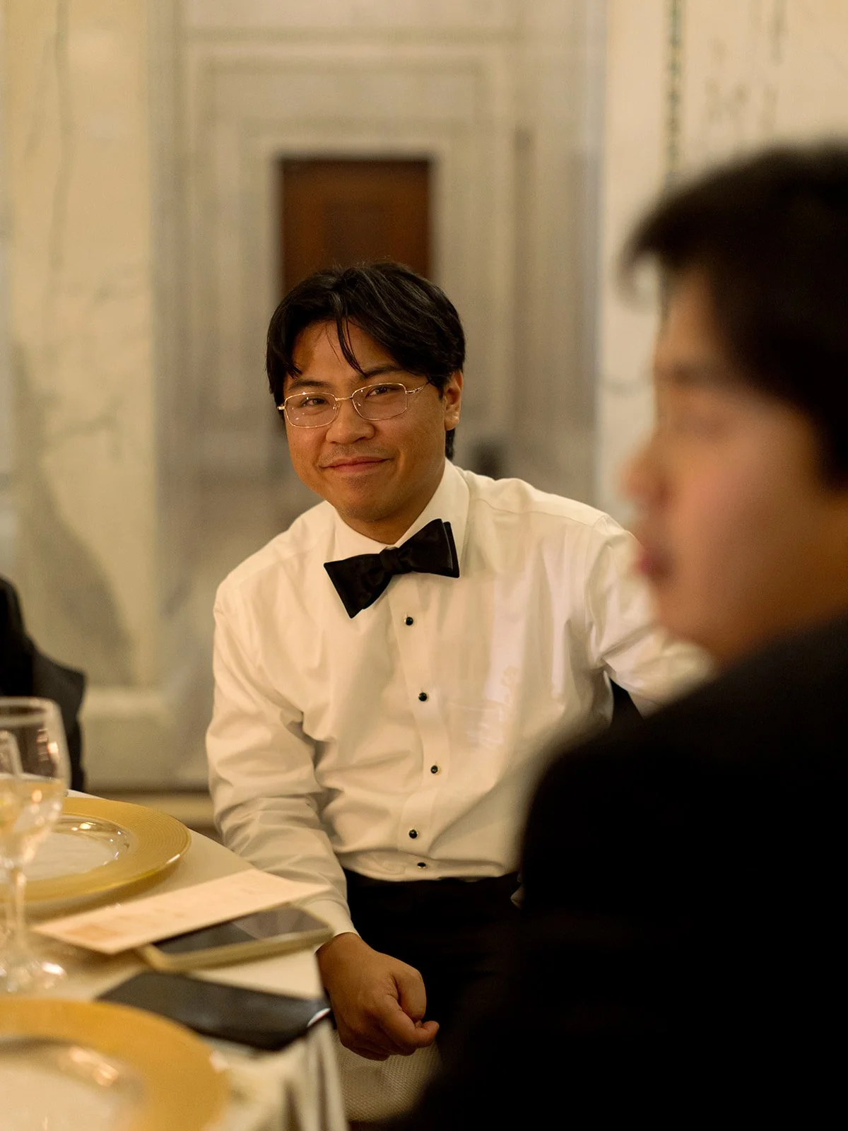 A wedding guest capture during the reception