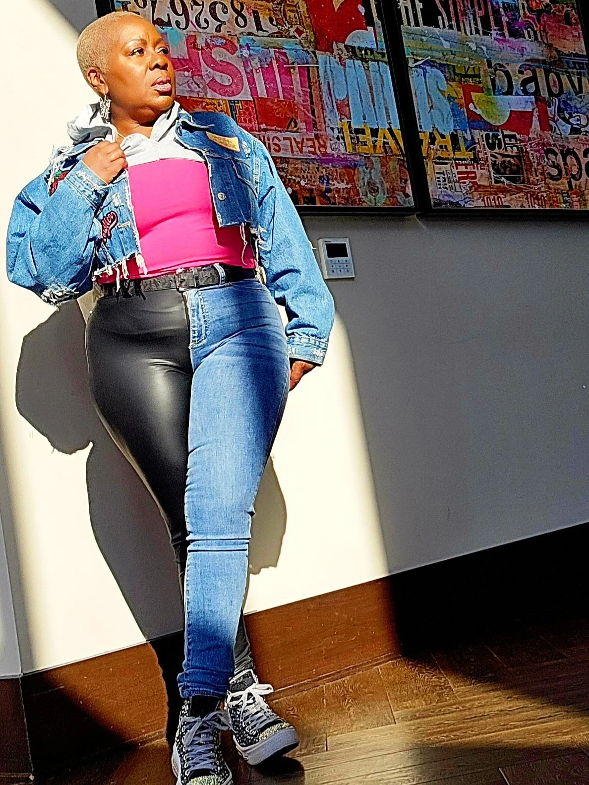 The Lace Cropped Trucker