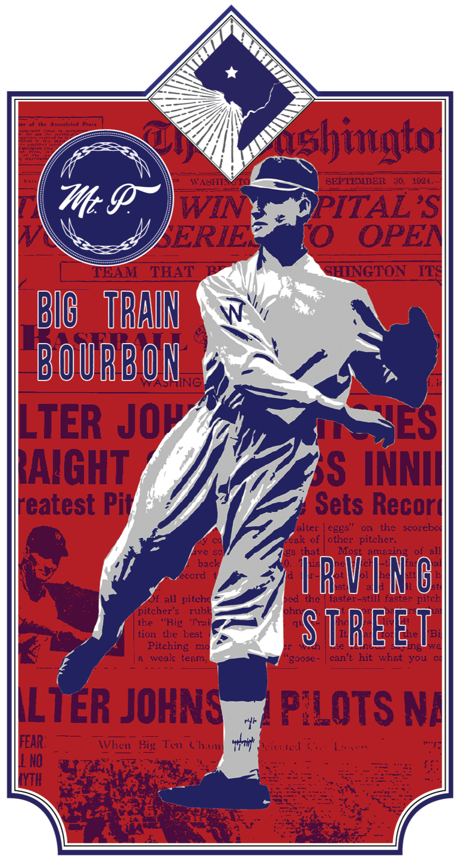 Irving Street Batch - Big Train Bourbon Front Label