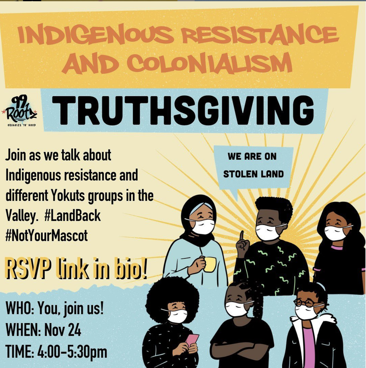 Save the date & come thru to Truthsgiving! #LandBack