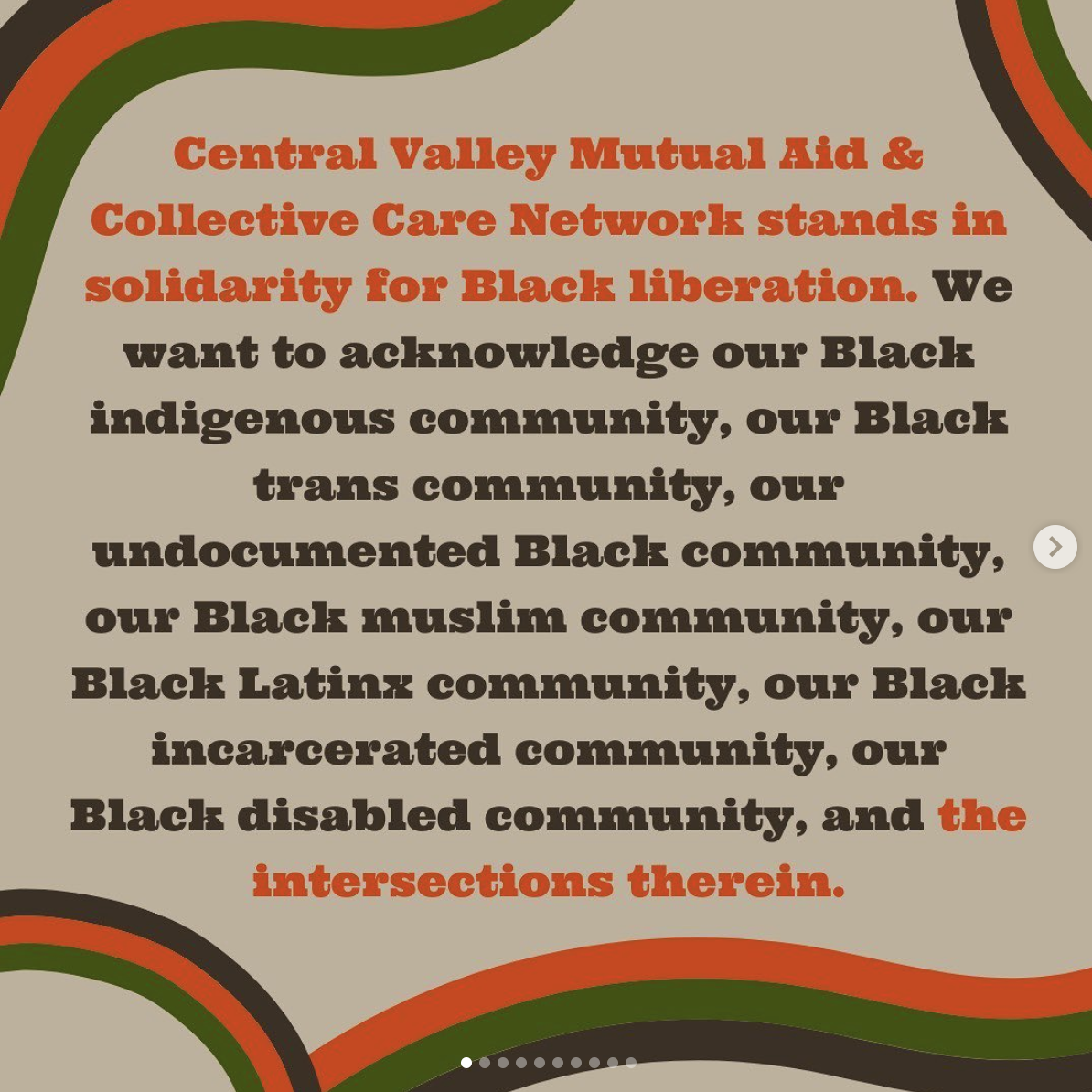 Central Valley Mutual Aid & Collective Care Network stands in solidarity for Black liberation. We are fully in solidarity with the protests and uprisings happening in our Central Valley, all over the United States, and globally. ⁣⁣
⁣⁣
We have to unde