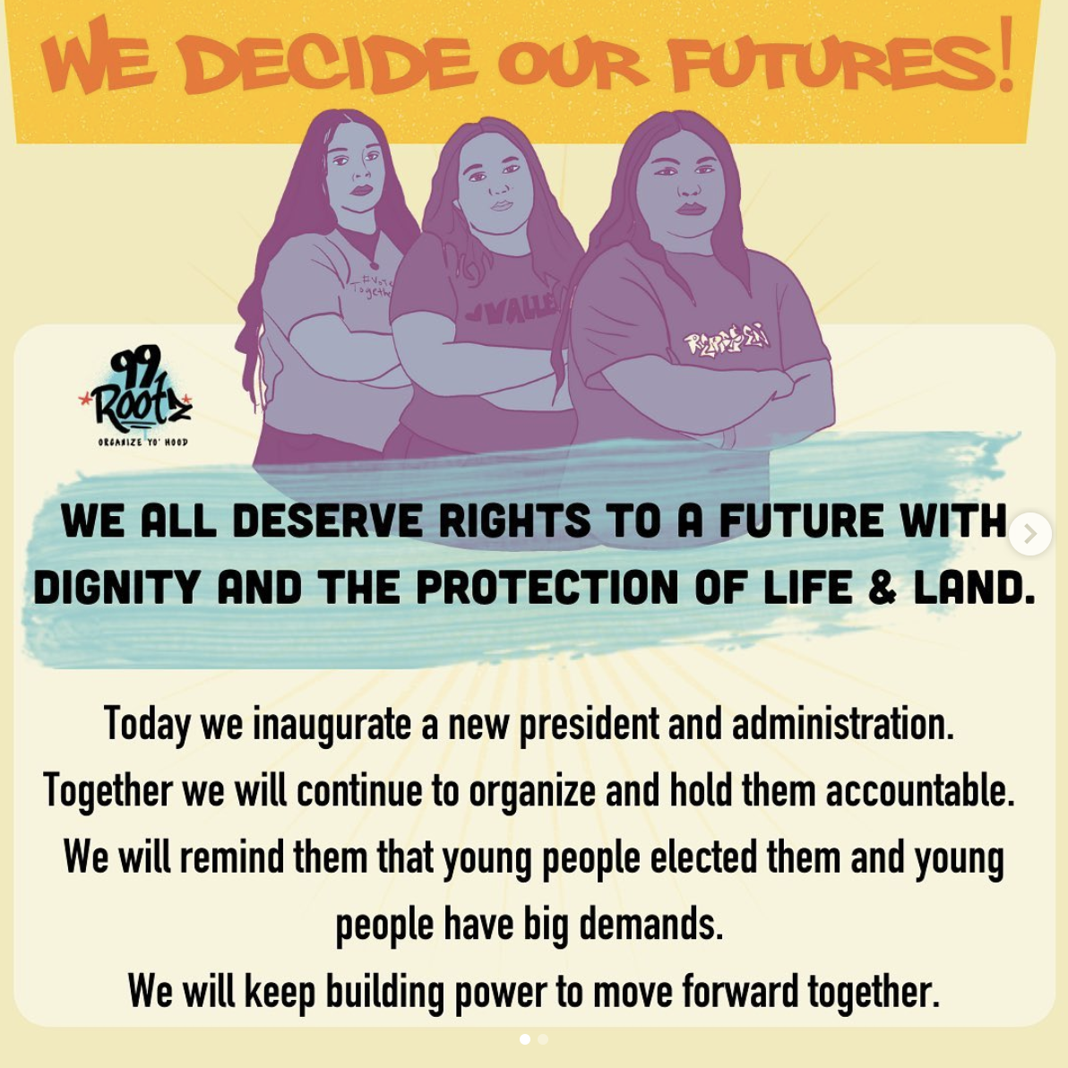 The Inauguration of Joe Biden and Kamala Harris was today. ⁣
⁣
Some of us might be excited for change, angry at Trump Administration and white supremacy, some of us might be feeling grief over loss we have experienced, and/or motivated to hold our ne