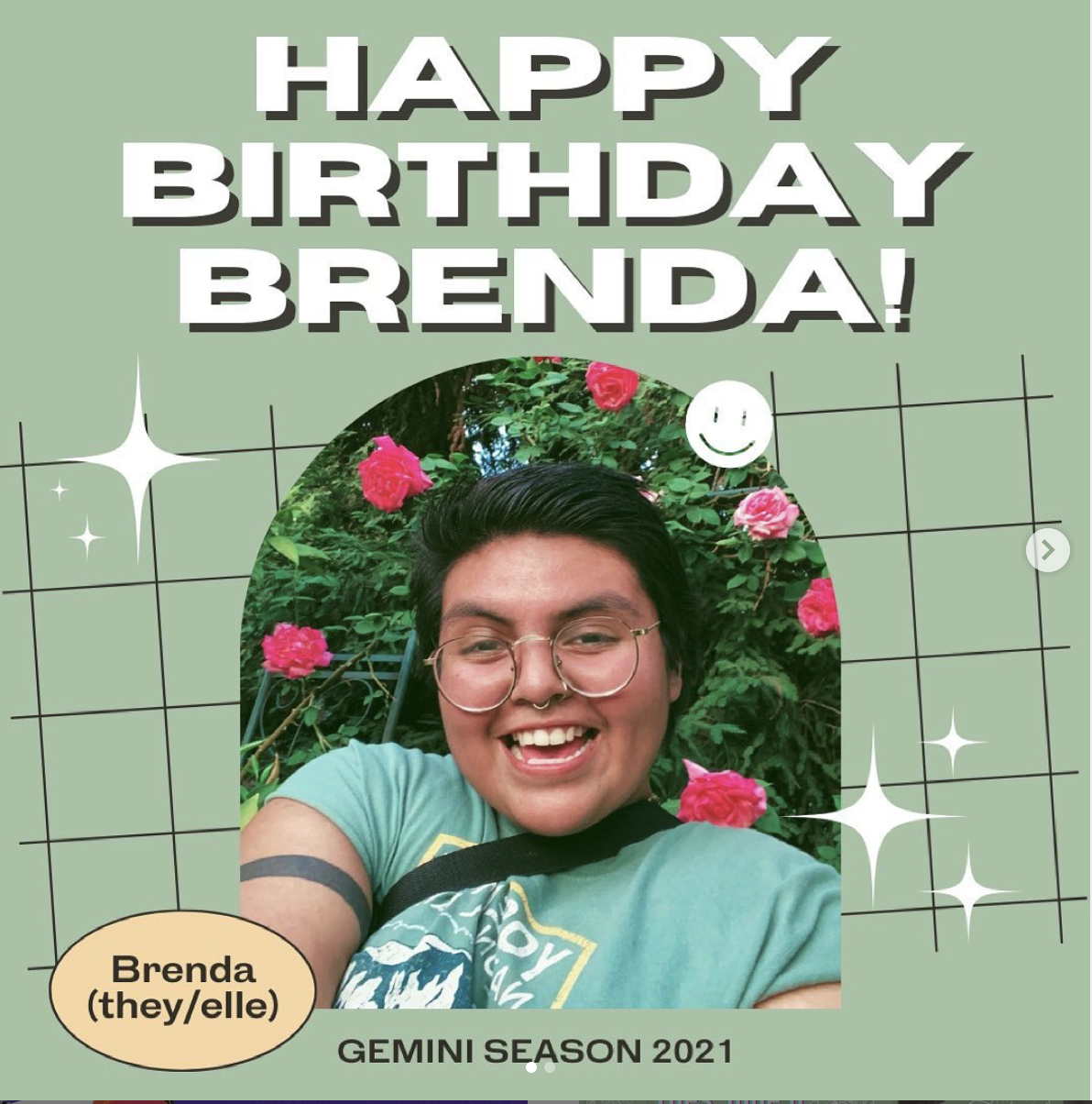 🎉🎂🥳 Happy Birthday to Brenda (they/elle) one of our Merced County Youth Organizers! #GeminiSZN

We love a Gemini sun, Pisces moon, Libra rising for their yearning for liberation, big dreams, and care + energy. Thank you for all you do and the inte