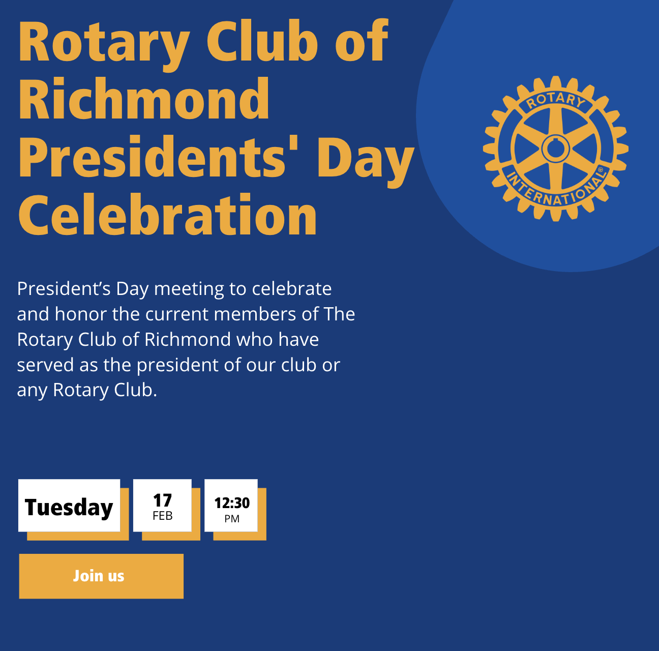 Rotary Club of Richmond Presidents Day Celebration