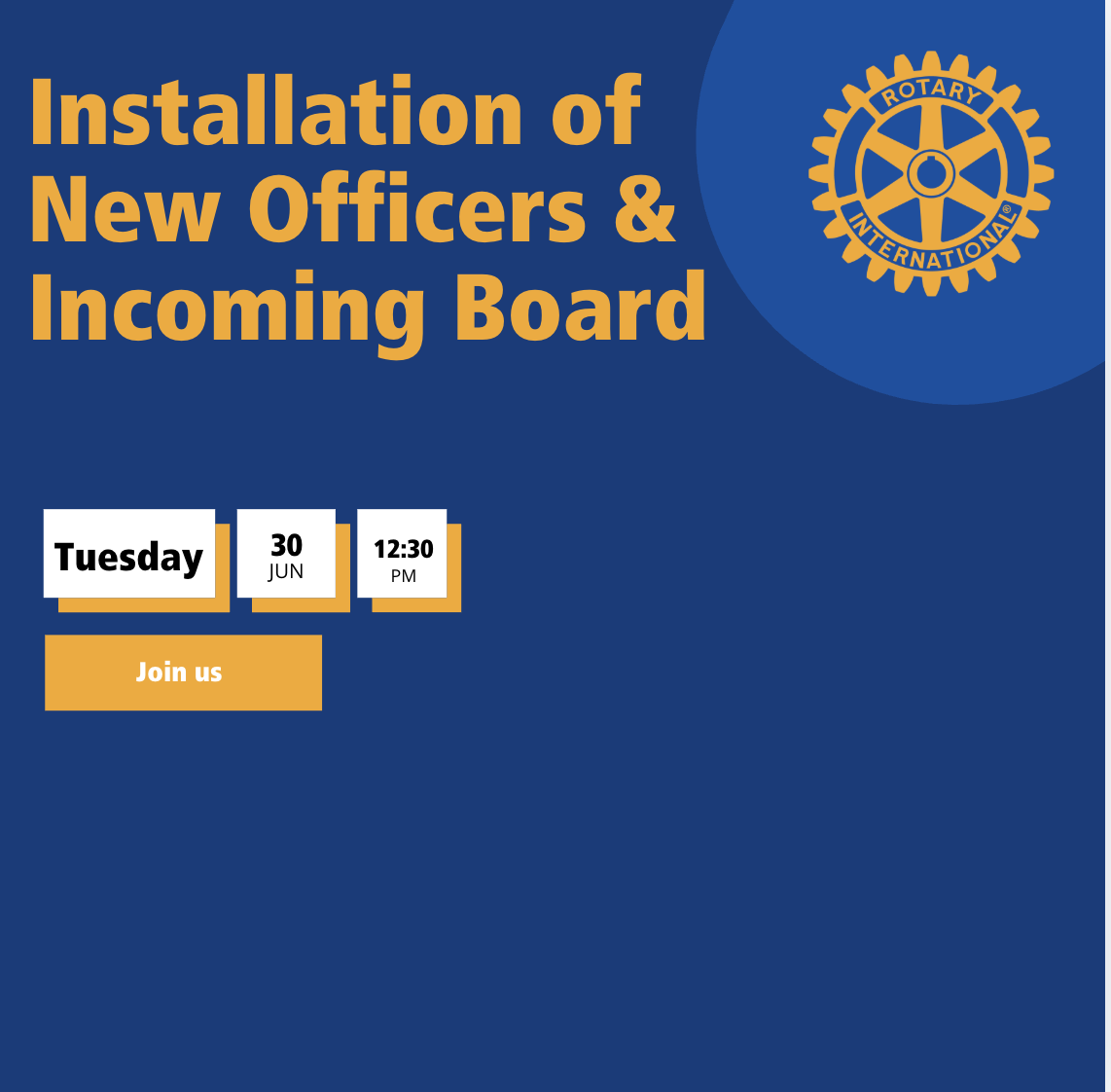 Installation of New Officers