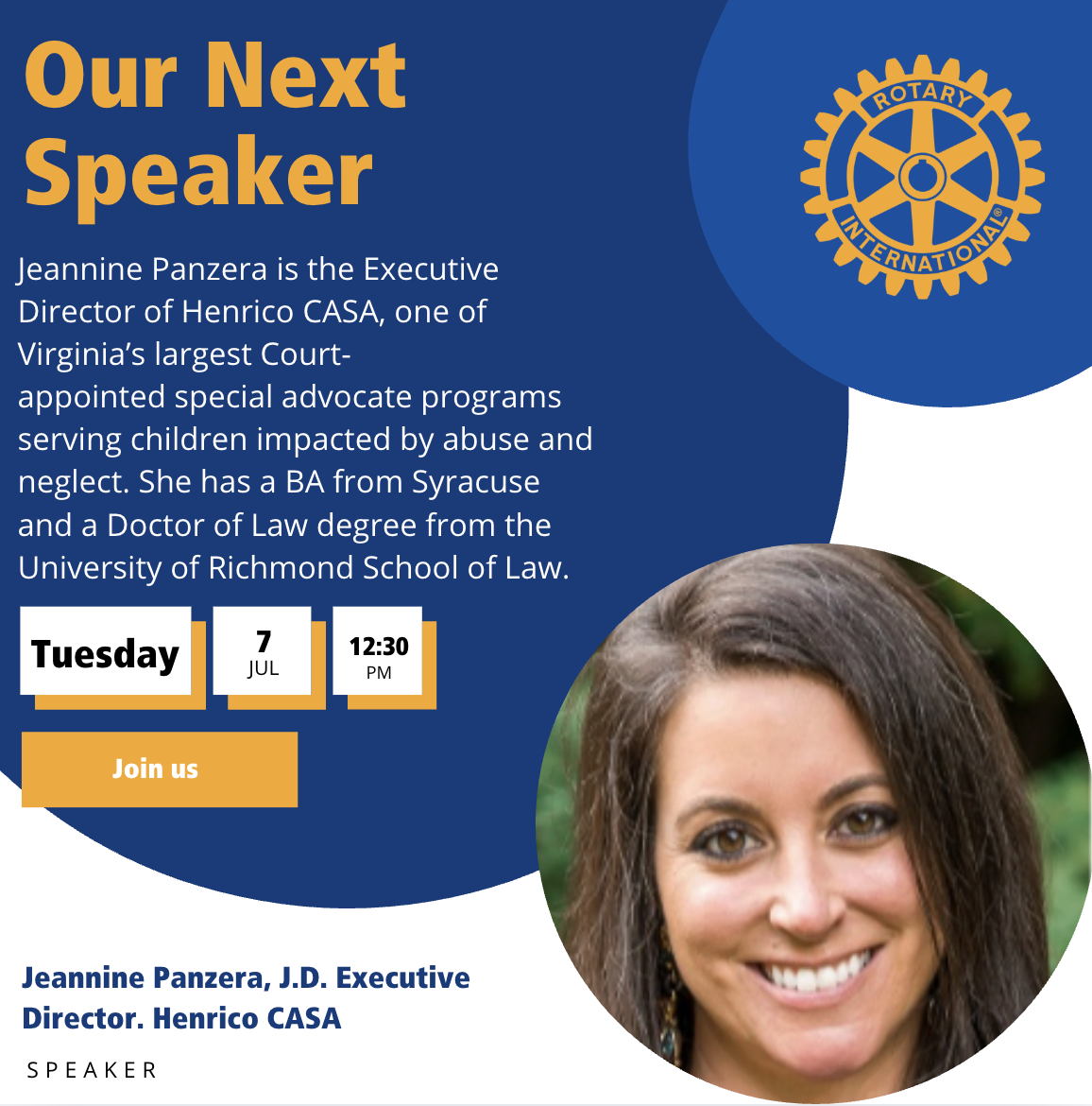 Our Next Speaker