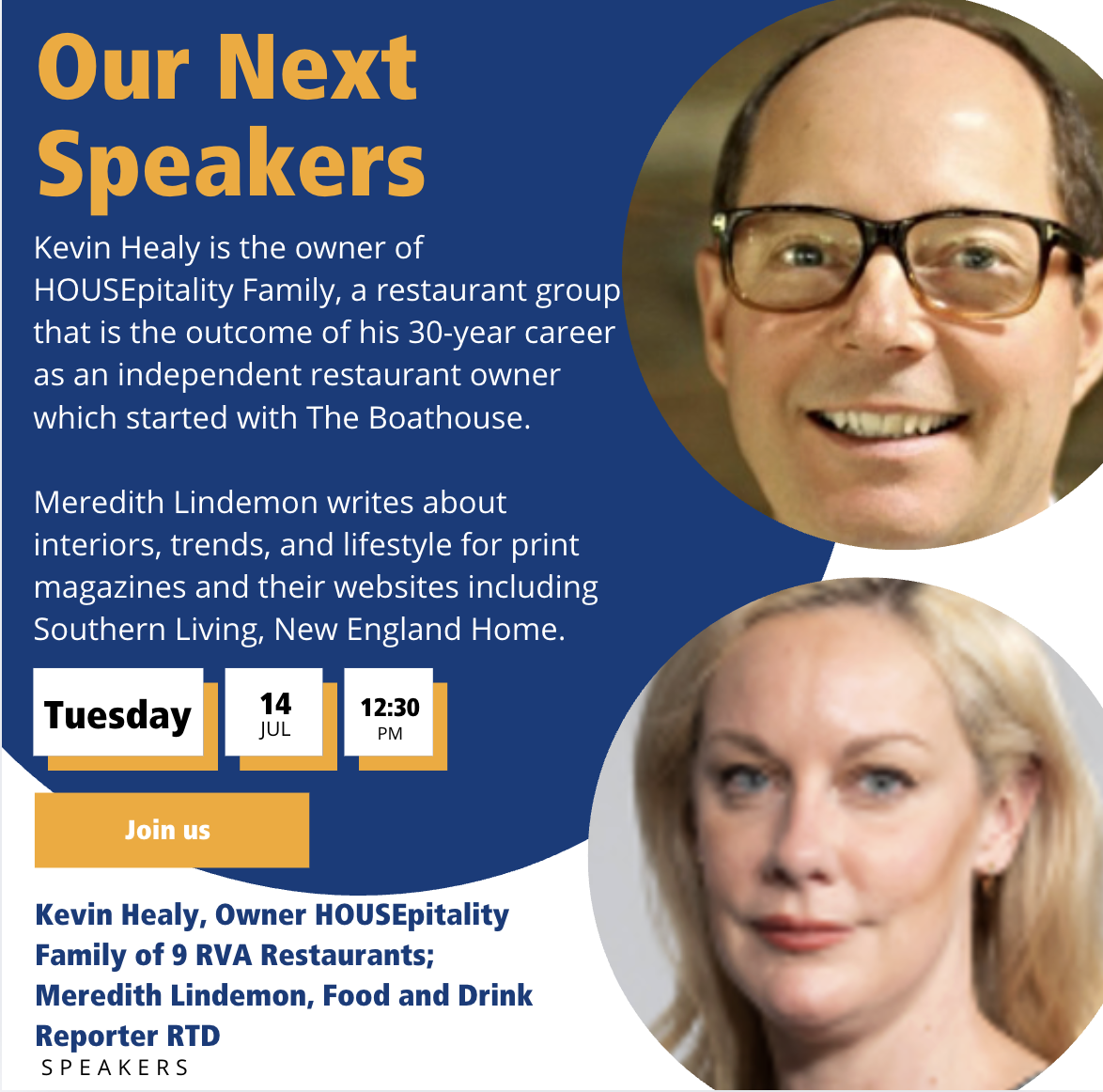 Our Next Speakers 