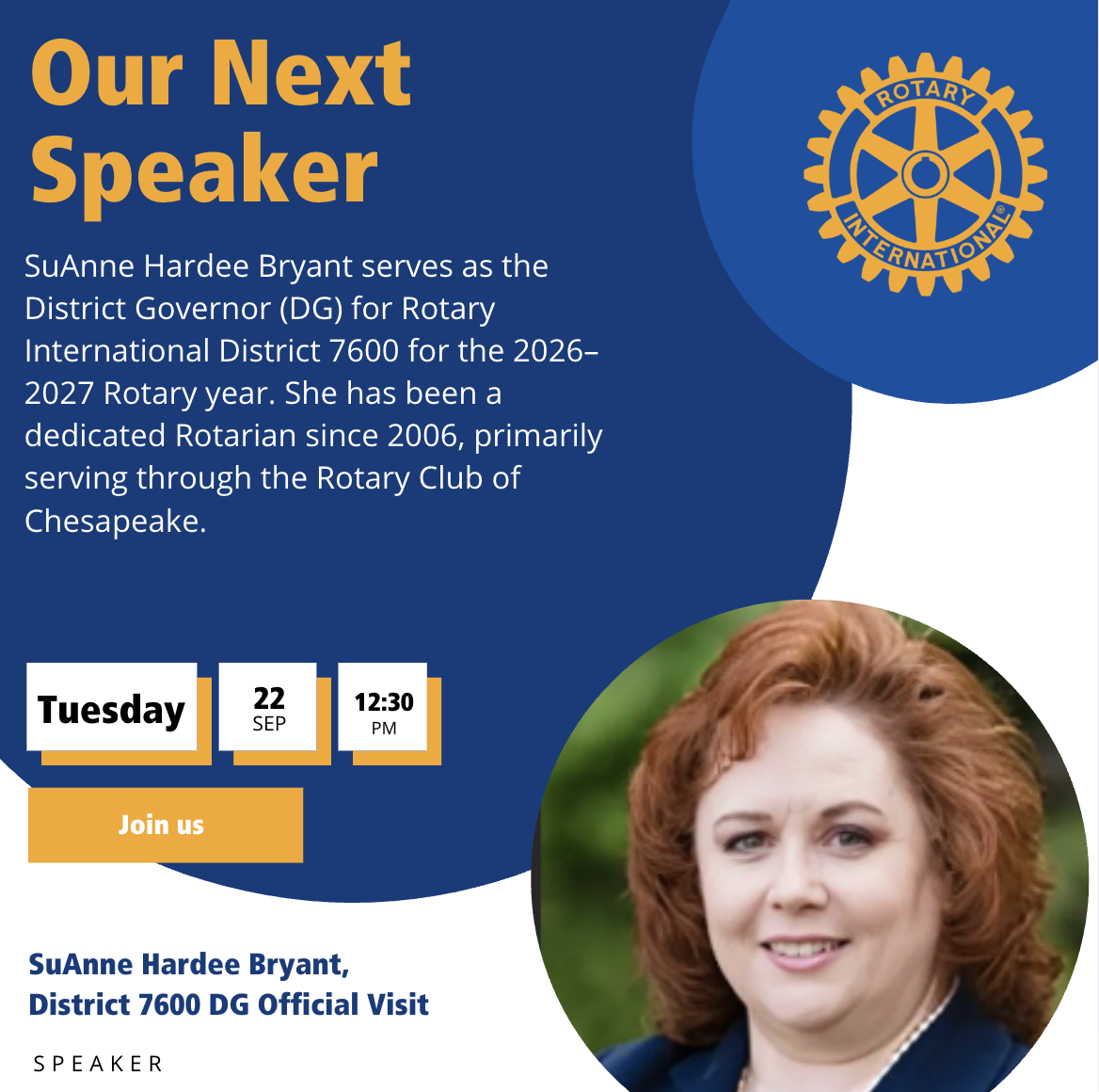 Our Next Speaker 