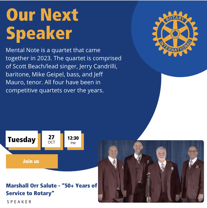 Our Next Speaker