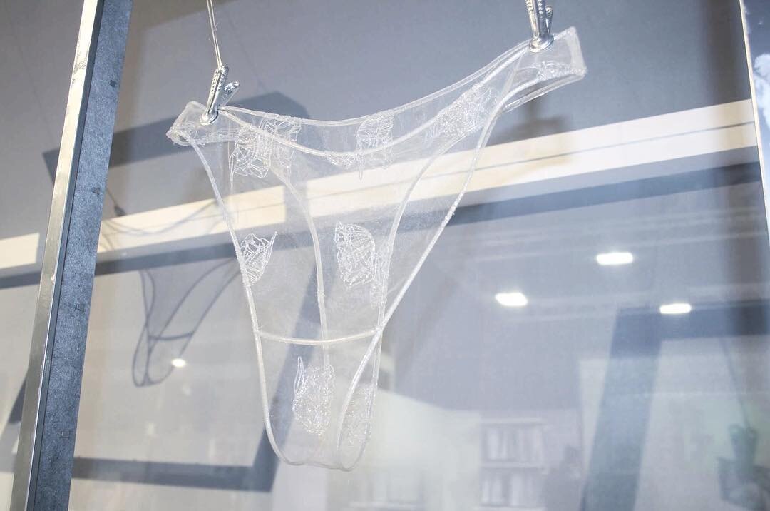My mesh and silicone high-waist thong, twinkling on display in the WHISPERINGS forum at @interfiliere in collaboration with #conceptsparis @jos.berry #interfiliere