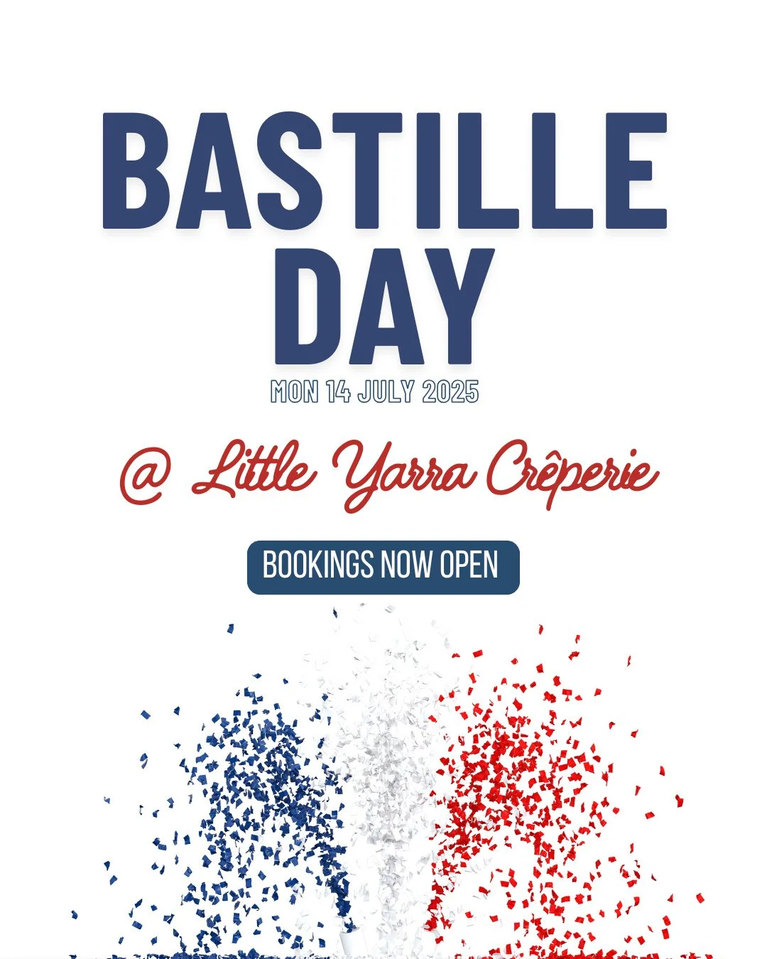 Bastille Day in Thornbury? Mais oui.⁠
⁠
This Bastille Day, we&rsquo;re opening our cr&ecirc;perie especially for a one-off Monday celebration &ndash; and you&rsquo;re invited to join us for a delicious French escape, tucked away in an industrial park
