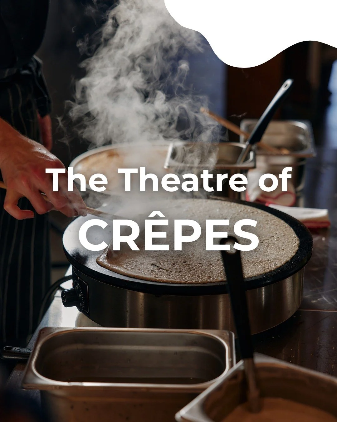 A cr&ecirc;pe is not just something you eat. It is something you watch come to life.

Our cr&ecirc;piers prepare each cr&ecirc;pe fresh before your eyes using traditional French techniques and carefully selected ingredients. The batter is poured,  tu