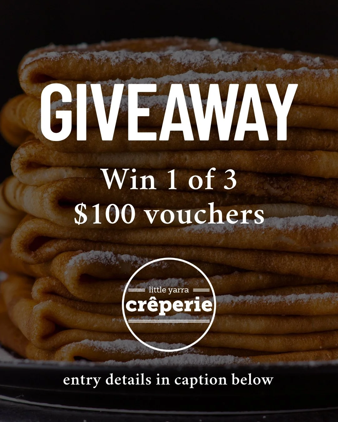 ✨ WIN 1 of 3 x $100 gift vouchers ✨⁠
⁠
Mum deserves more than flowers this year&hellip;⁠
⁠
So when you buy her a Little Yarra Cr&ecirc;perie gift card, you could win it back 💕⁠
⁠
How to enter:⁠
⁠
1. Purchase a Little Yarra Cr&ecirc;perie gift vouche