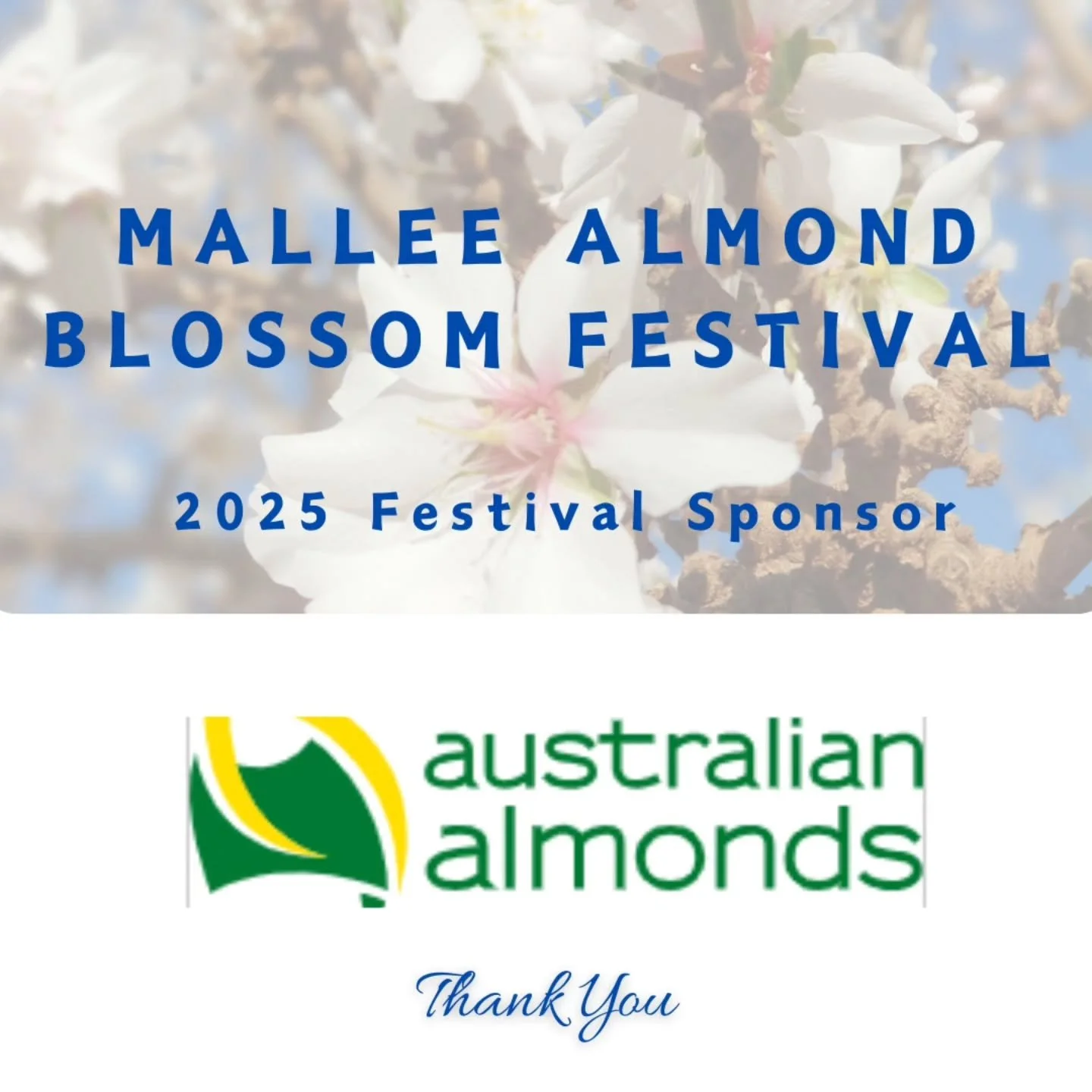 Thanks again to our sponsors for the 2025 Mallee Almond Blossom Festival 🌸 😋

See you Sunday 17th August 2025