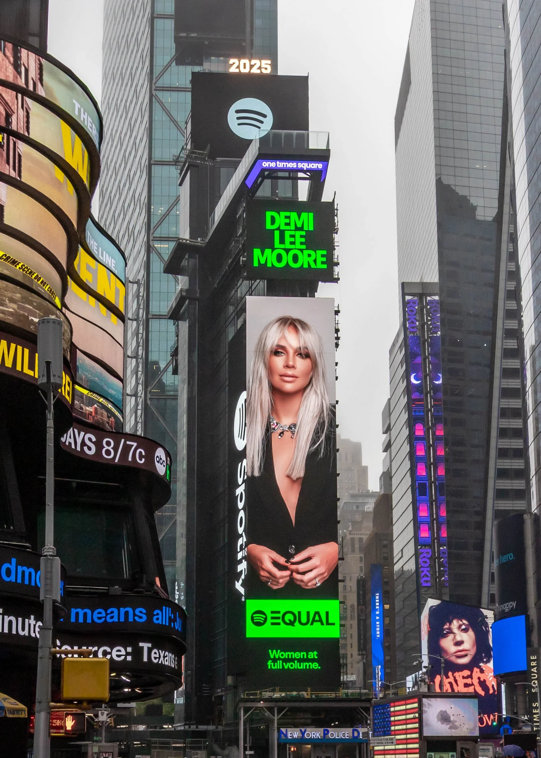 Demi Lee Moore Takes Center Stage with Spotify EQUAL Africa Campaign and Times Square Billboard