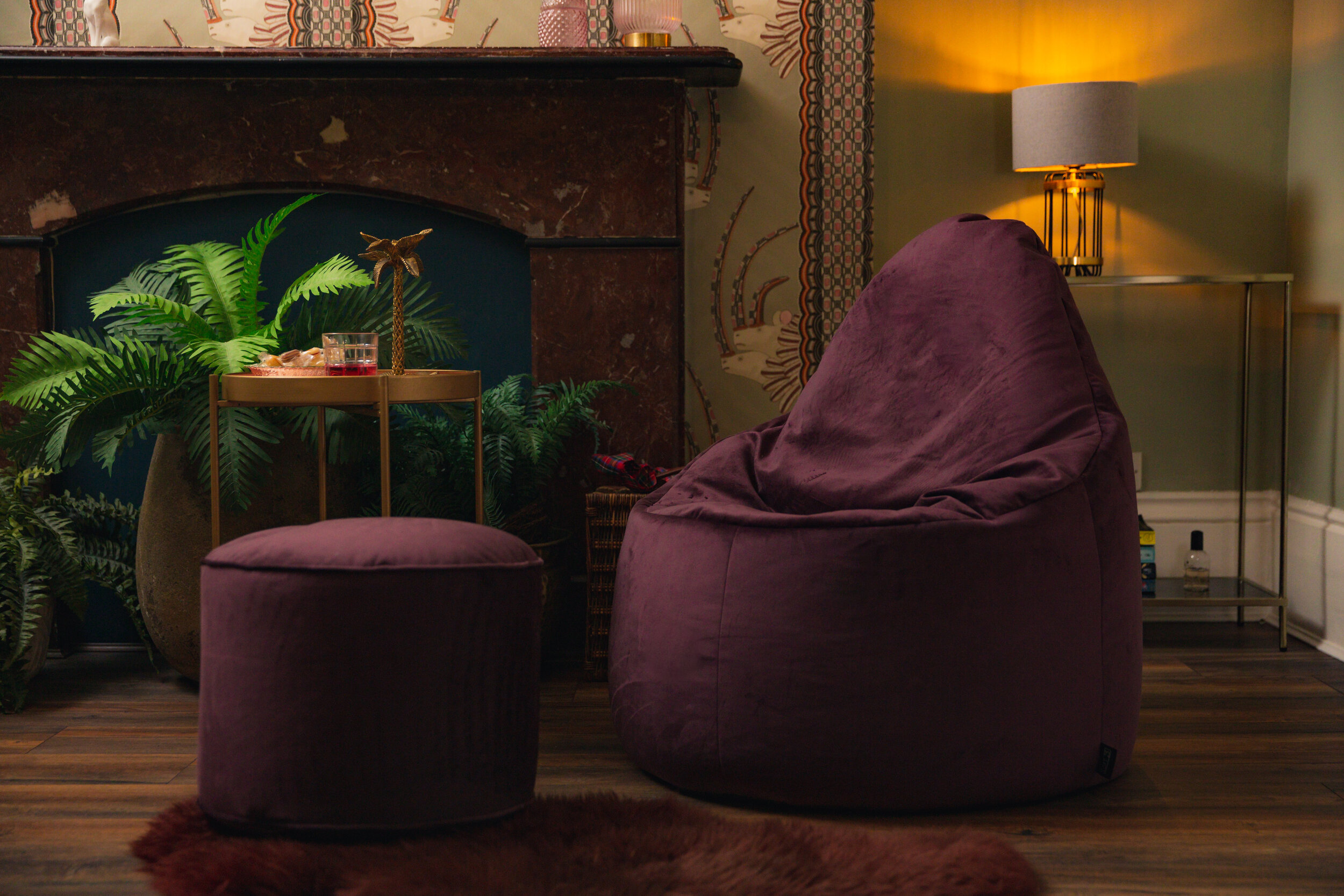 Living Room Indoor Beanbag Footrest Seat Silver Ergonomically Designed Lightweight Ottoman Pouffe Loft 25 Bean Bag Cube Soft Luxury Footstool Chair
