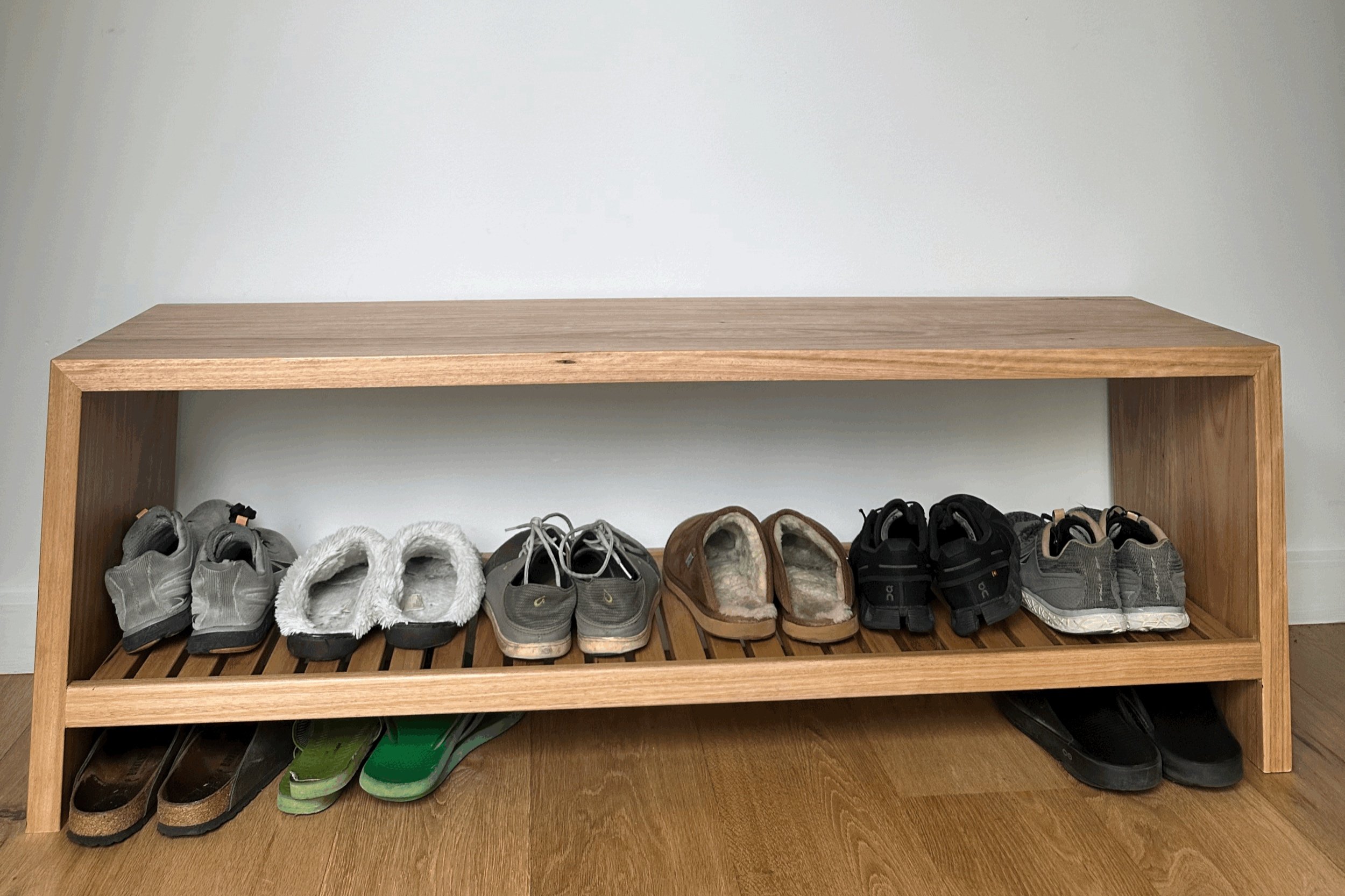 Storage Bench With Shoe Rack With Stool Shoe Shelf Bench With - Main Image