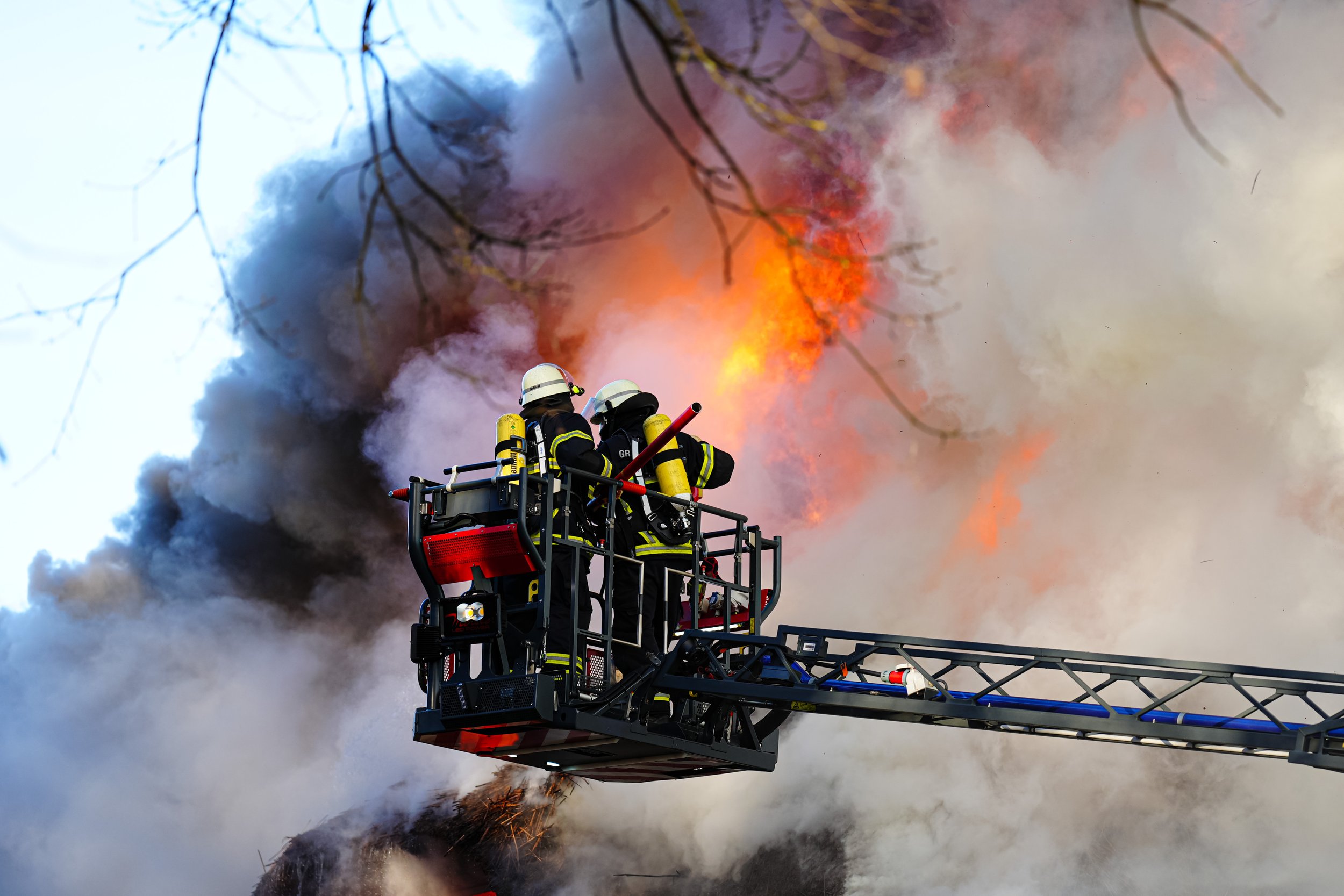 Reetdachbrand in Lütjensee