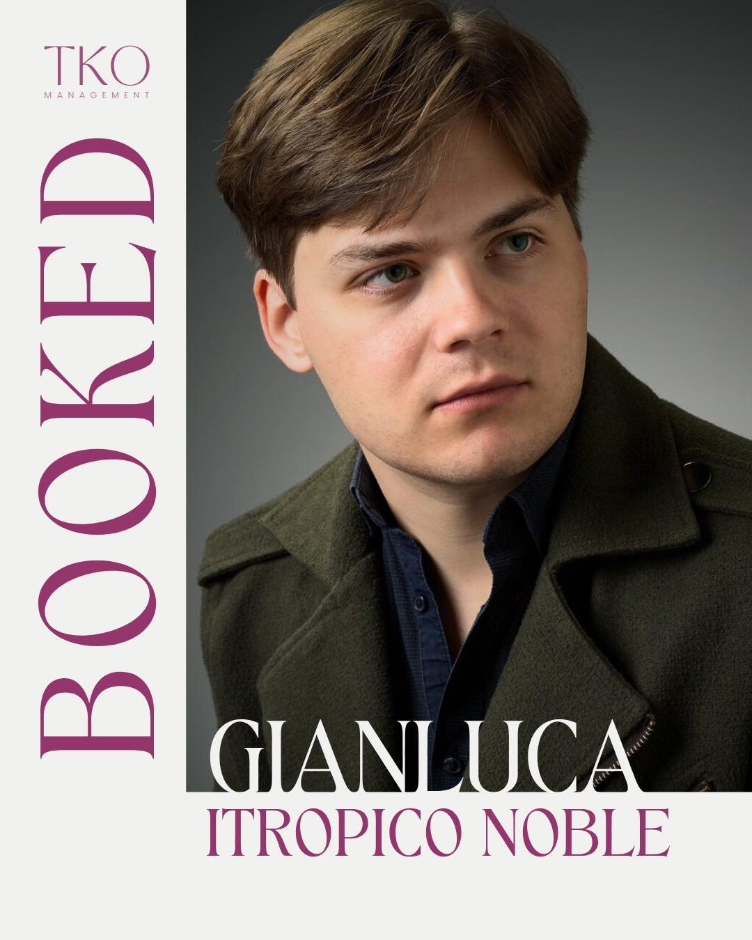 Congratulations GIANLUCA ITROPICO NOBLE. 
Gianluca underwent a small transformation for his role in an upcoming television series. We can&rsquo;t wait to see it!
