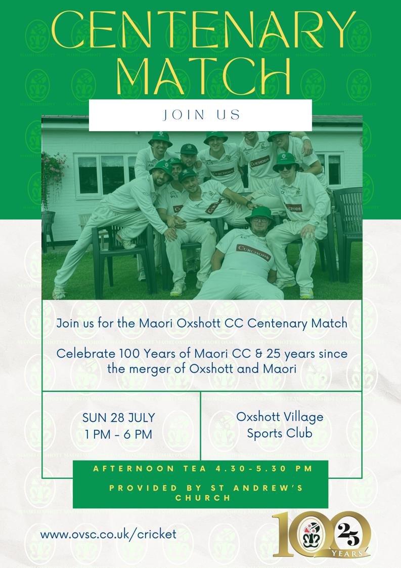 Maori Oxshott Centenary Cricket Match
