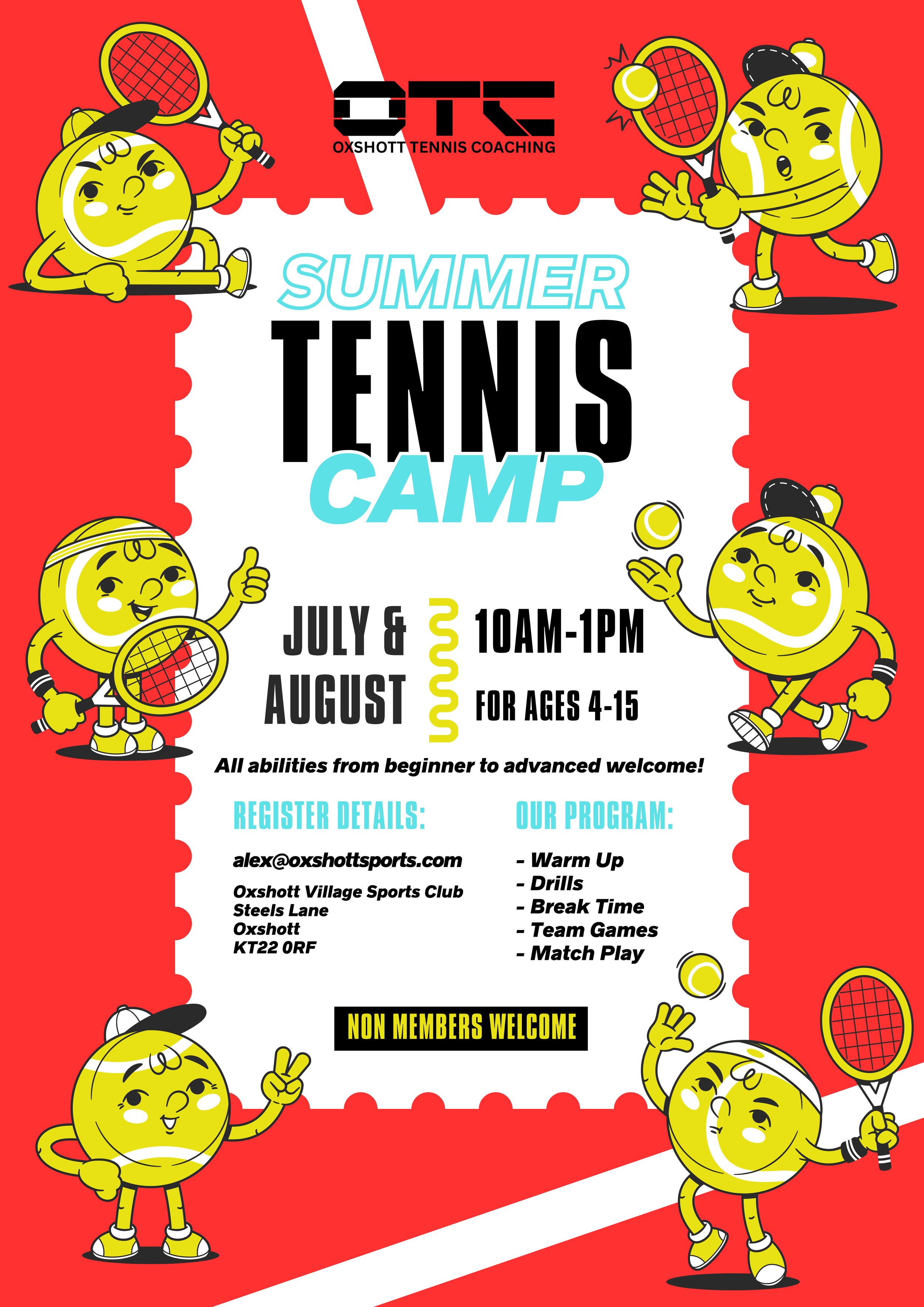 Junior Tennis Camps this Summer at OVSC