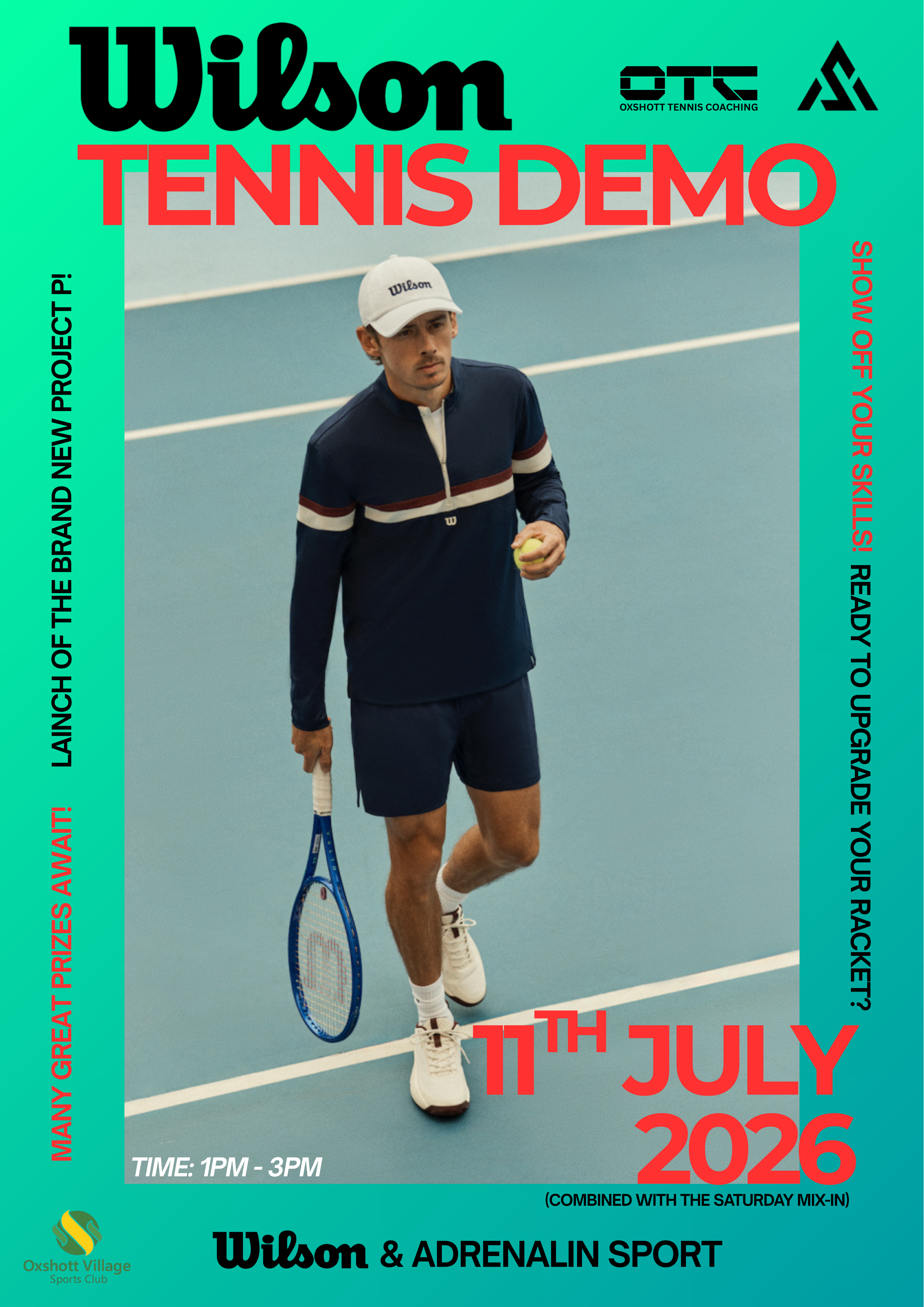 Wilson/Adrenalin Demo Day - Saturday 11 July