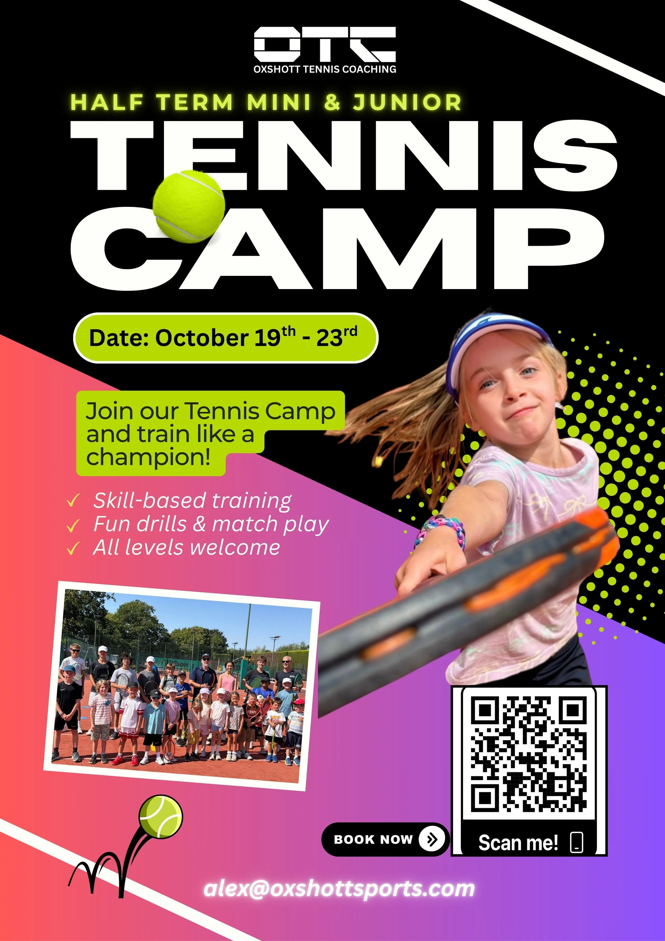 Junior Tennis Camps -Half Term