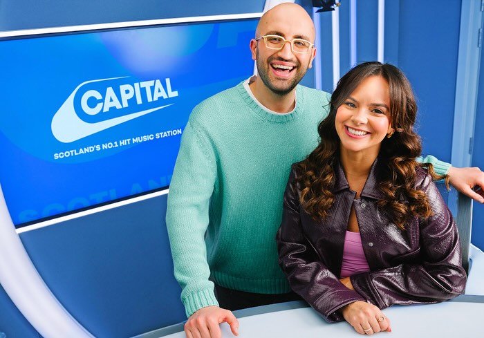 Great day working with @capitalscotland for the new Breakfast Show press shots 🍳☀️☕️🩵🥞📸

@fatpresenter and @robynrichford styled by me ✨

MUA @alisag.mua 
Photography @ryanjohnstonco