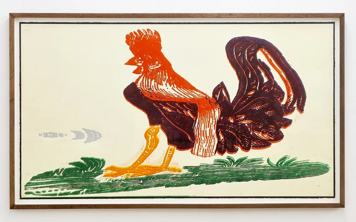 "Den Väldigt Stora Tubben (Big Cock), 2025. Woodcut. 67 x 118 cm