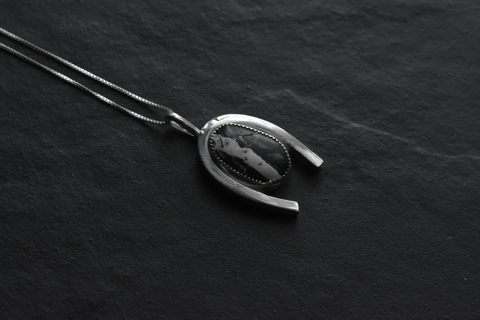 White Buffalo Turquoise Pendant