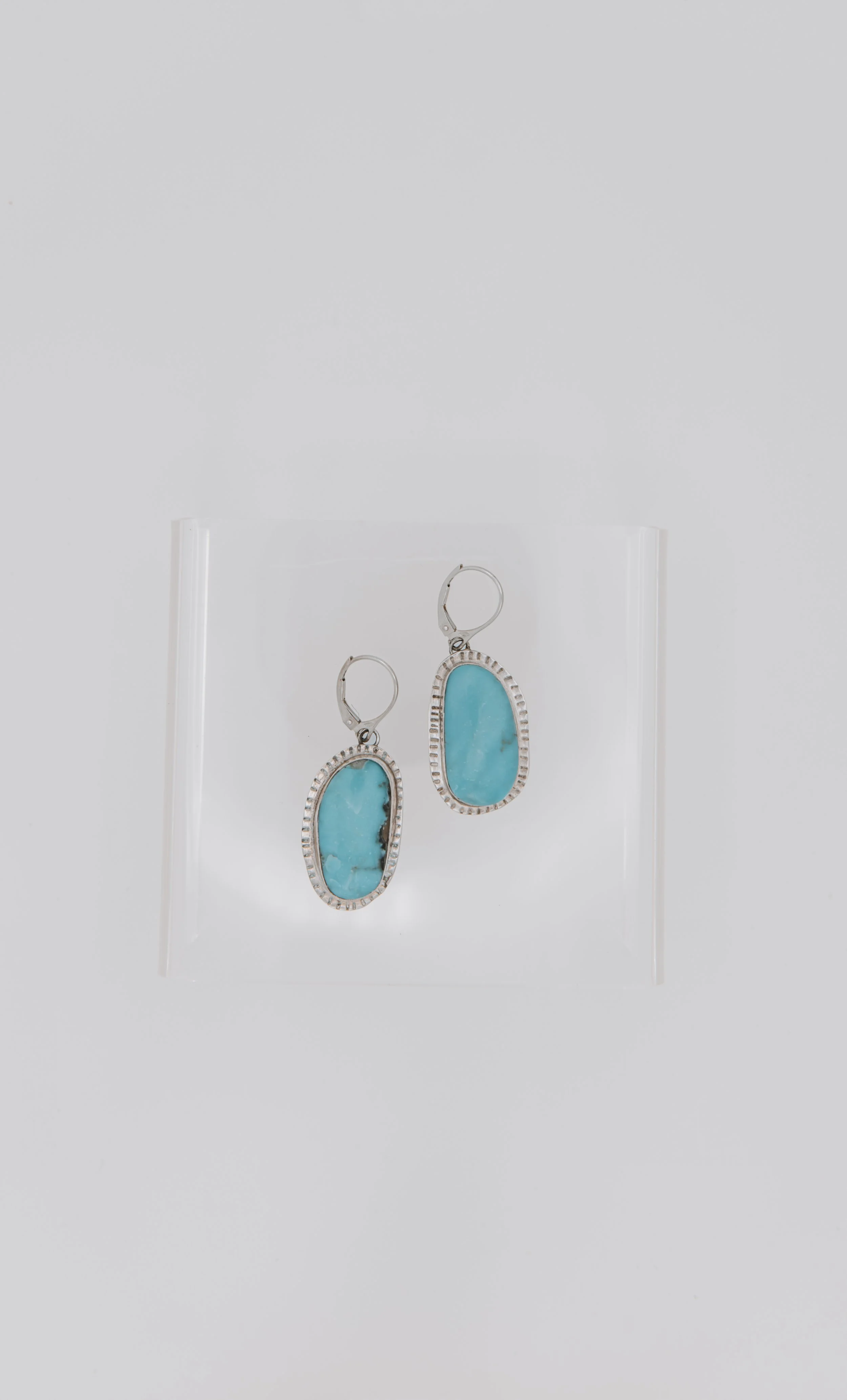 Stamped Turquoise Dangles
