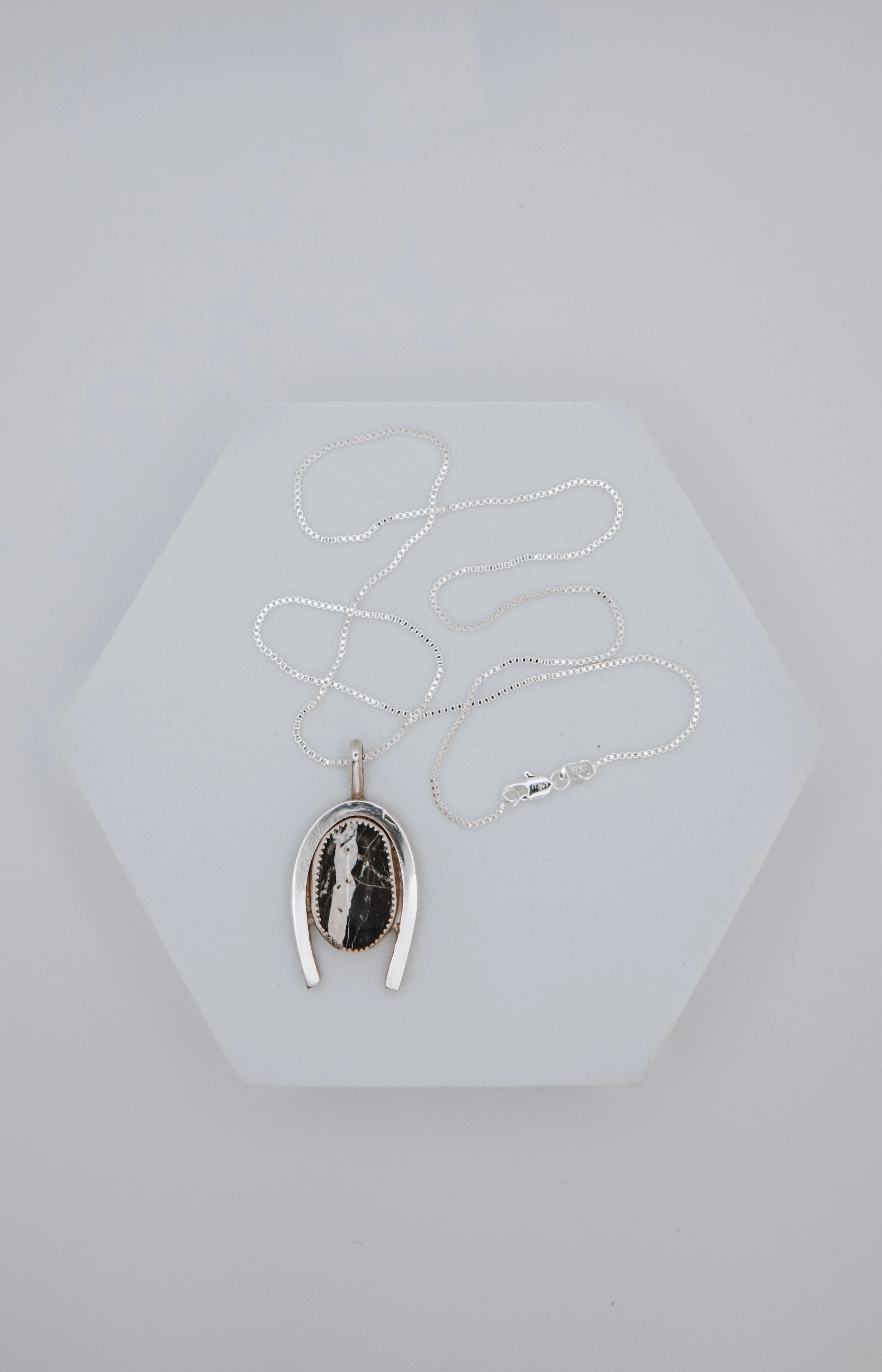 White Buffalo Turquoise Pendant
