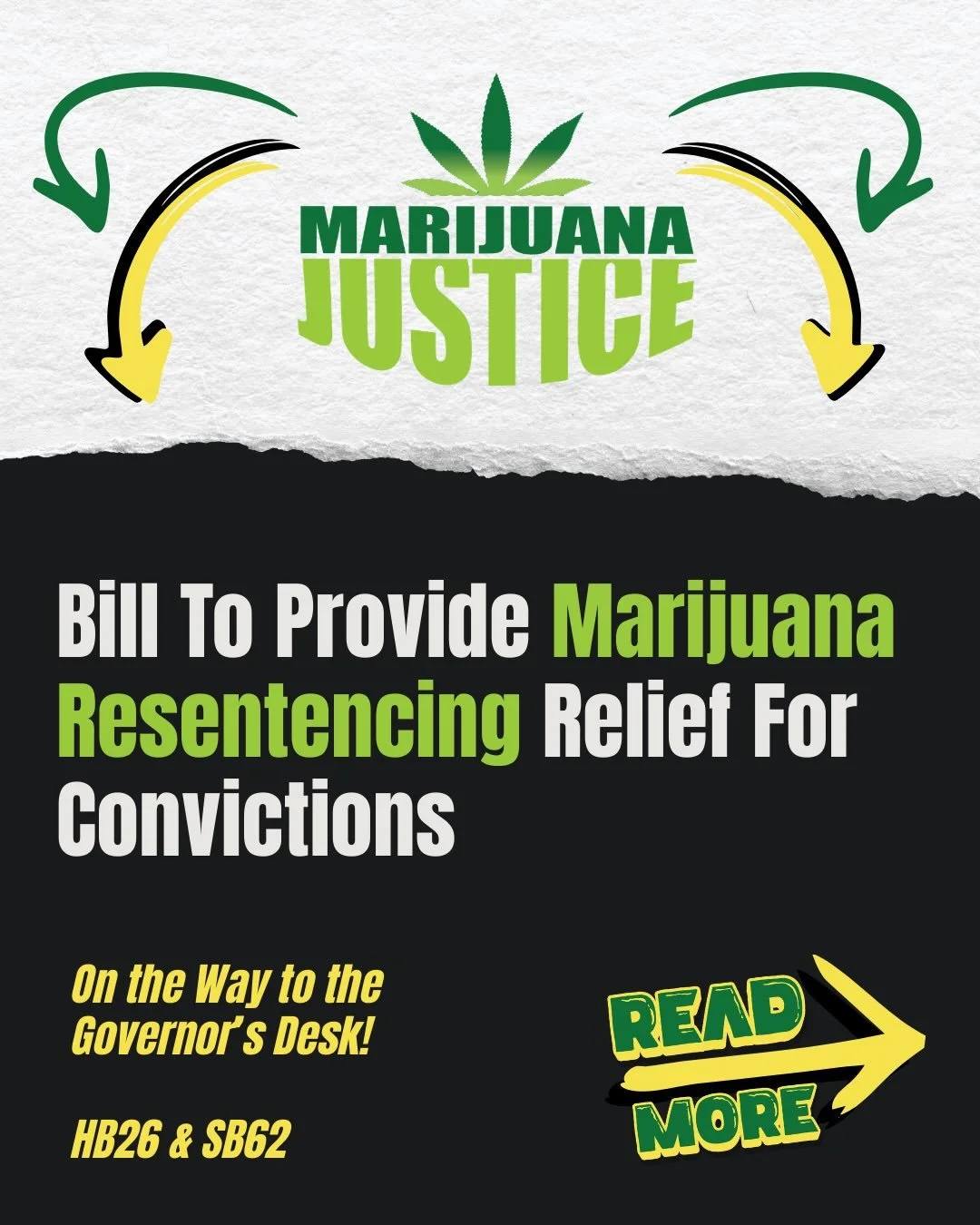Call or write the Governor and ask her to sign HB26/SB62.  Email the Governor at Abigail.Spanberger@governor.virginia.gov  or call 804-786-2211.

As legalization of marijuana inches closer to reality, we must ensure no one remains incarcerated for so