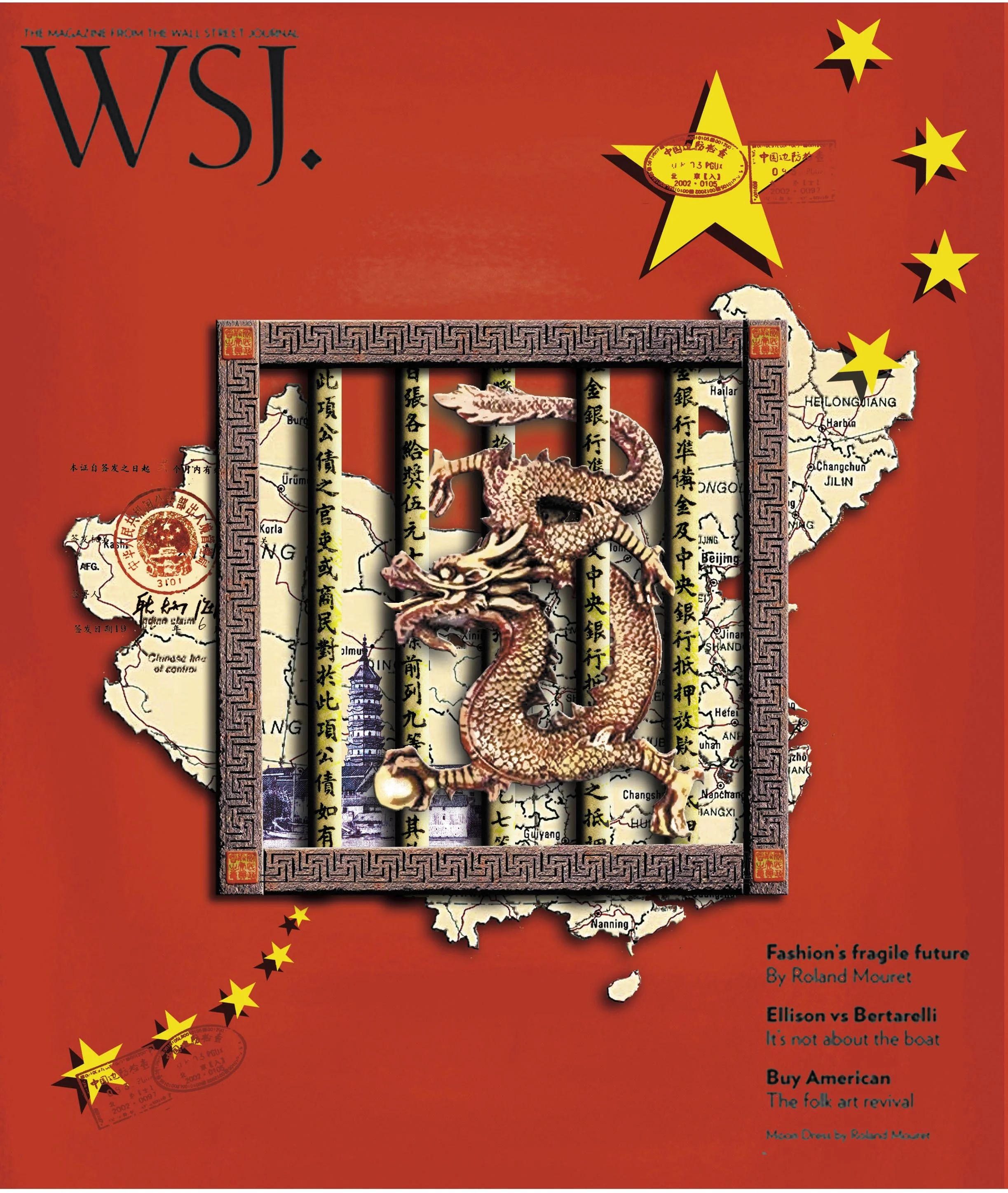 CAGING THE DRAGON - Wall Street Journal cover illustration