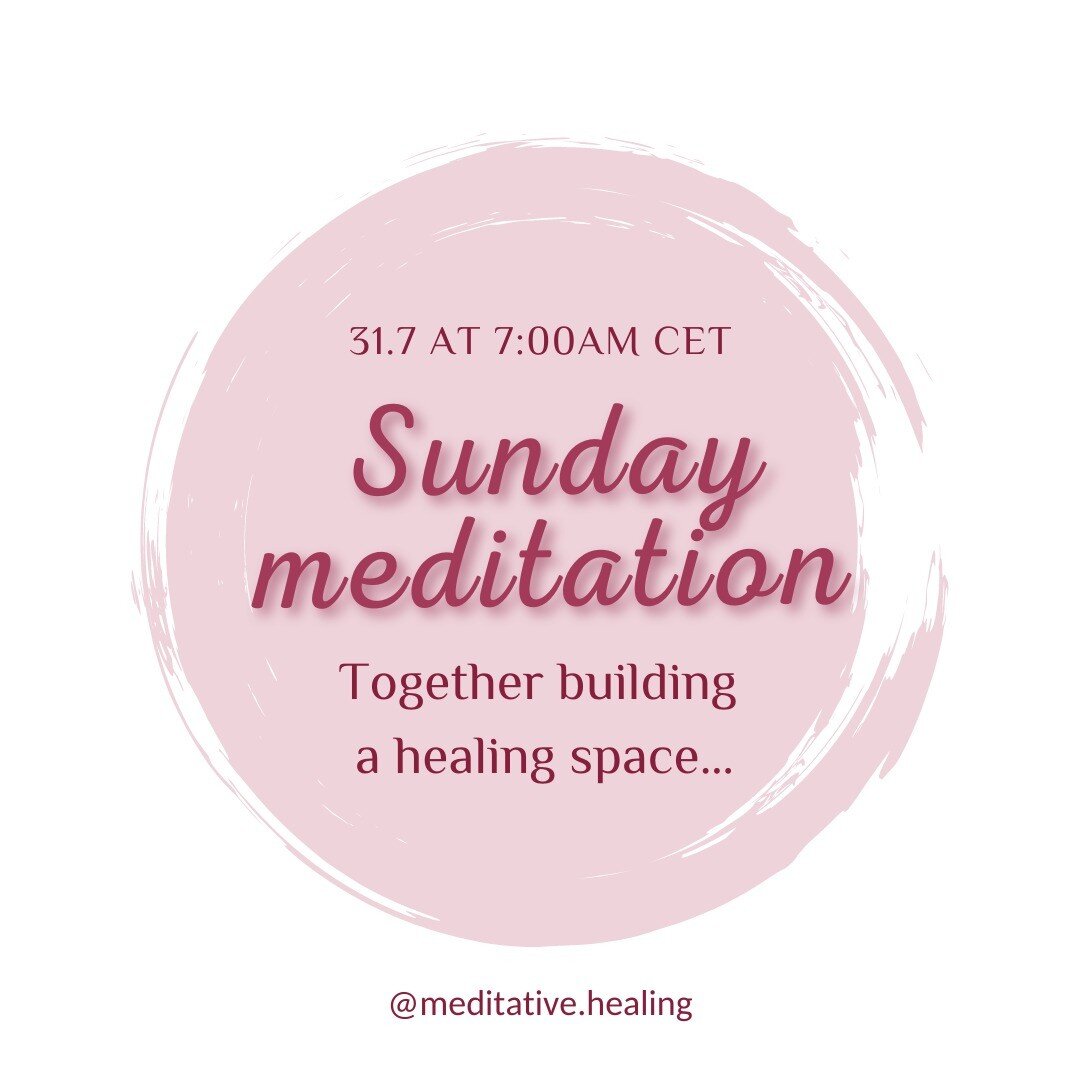 Welcome to join next Sunday's Meditative Healing&trade;️ -group meditation!

We are gathering this Sunday to meditate together. We will engage in a contemplative experience to build a meditative field that supports a community of healers, healing pra