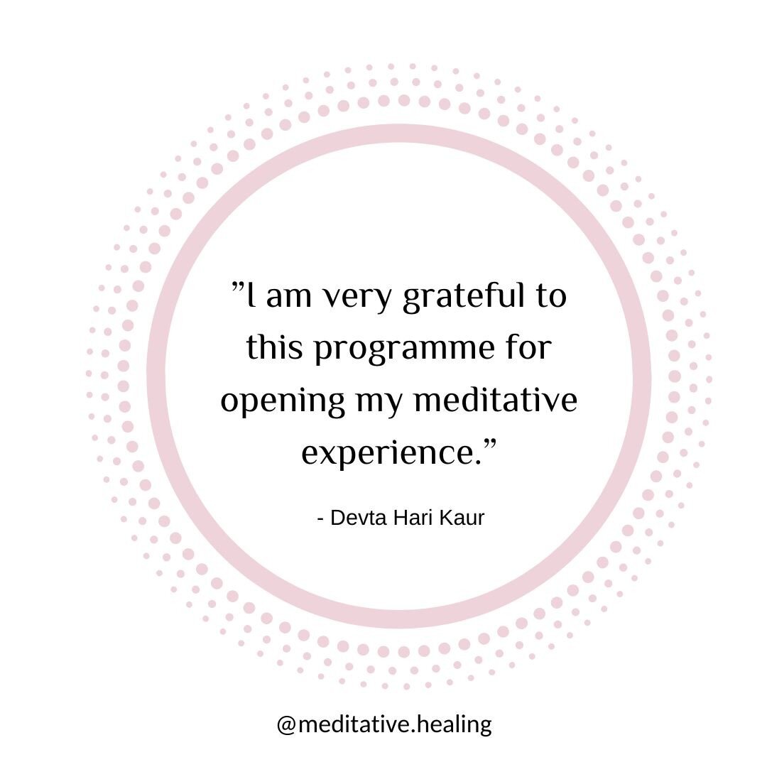 Experiences from the Meditative Healing&trade; program:

&quot;I am very grateful to this program for opening my meditative experience. Opening new doors and energy channels to new myself as a divine being. The faith in God has always been there but 