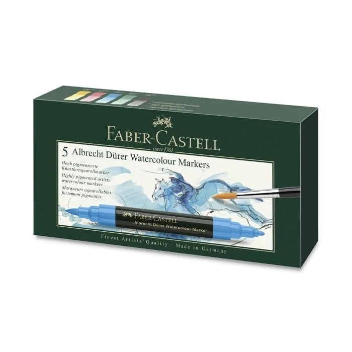 Faber Castell Watercolor Markers- 5ct Set
