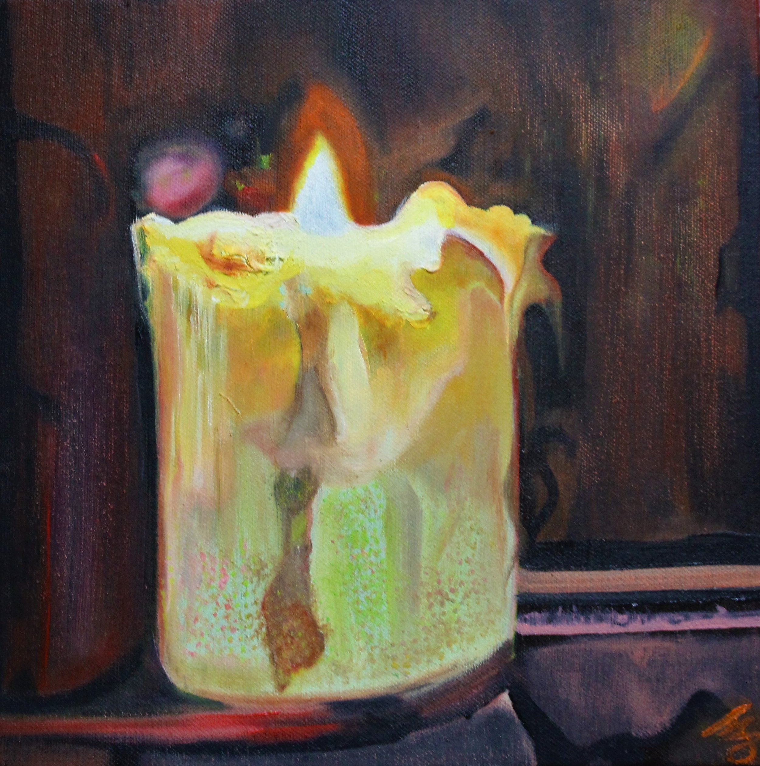 Jen Workman - You Lit This Candle For You, oil on canvas, 10x10in, 2021.JPG