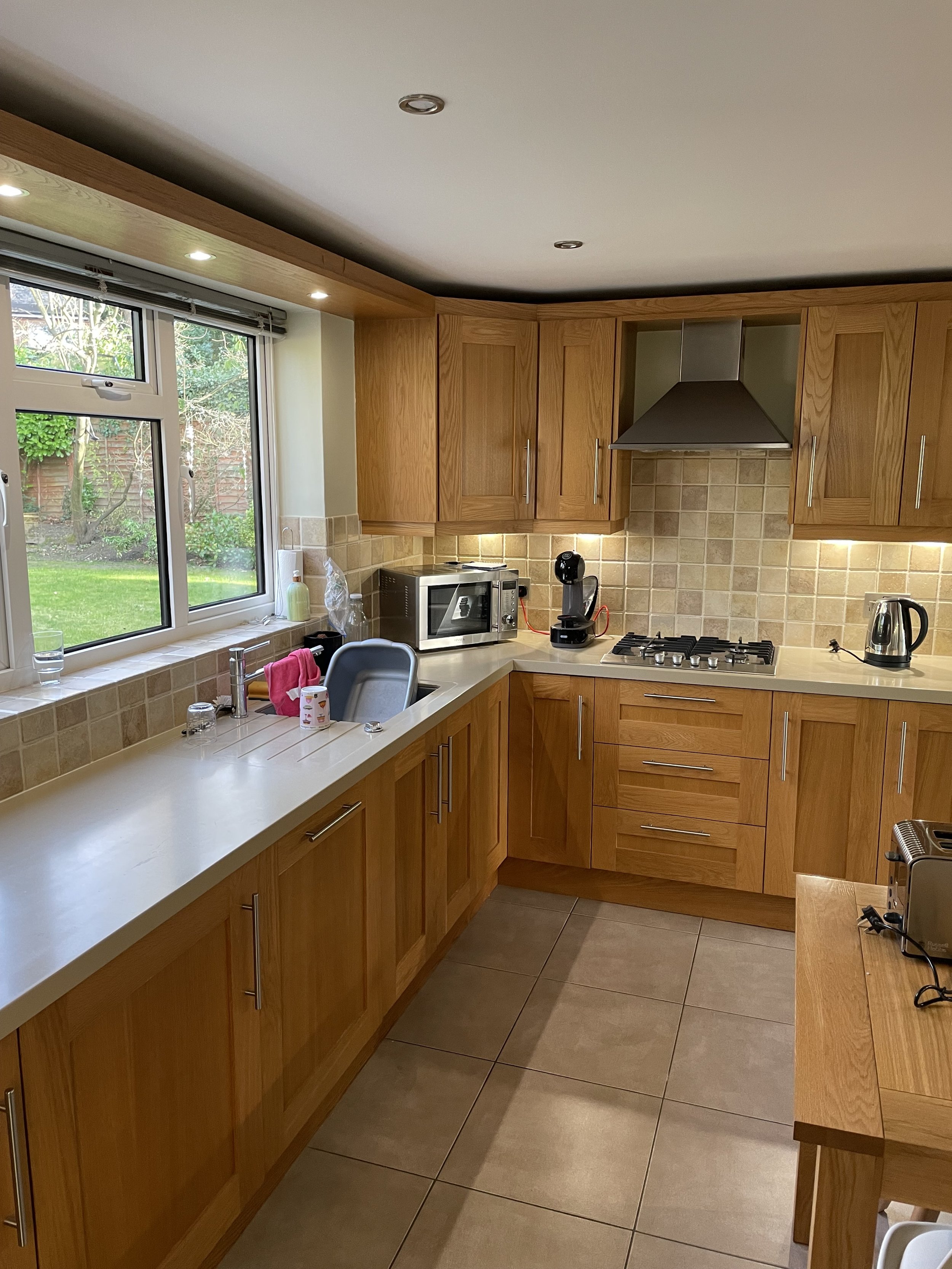 Kitchen lights in Pyrford, Surrey