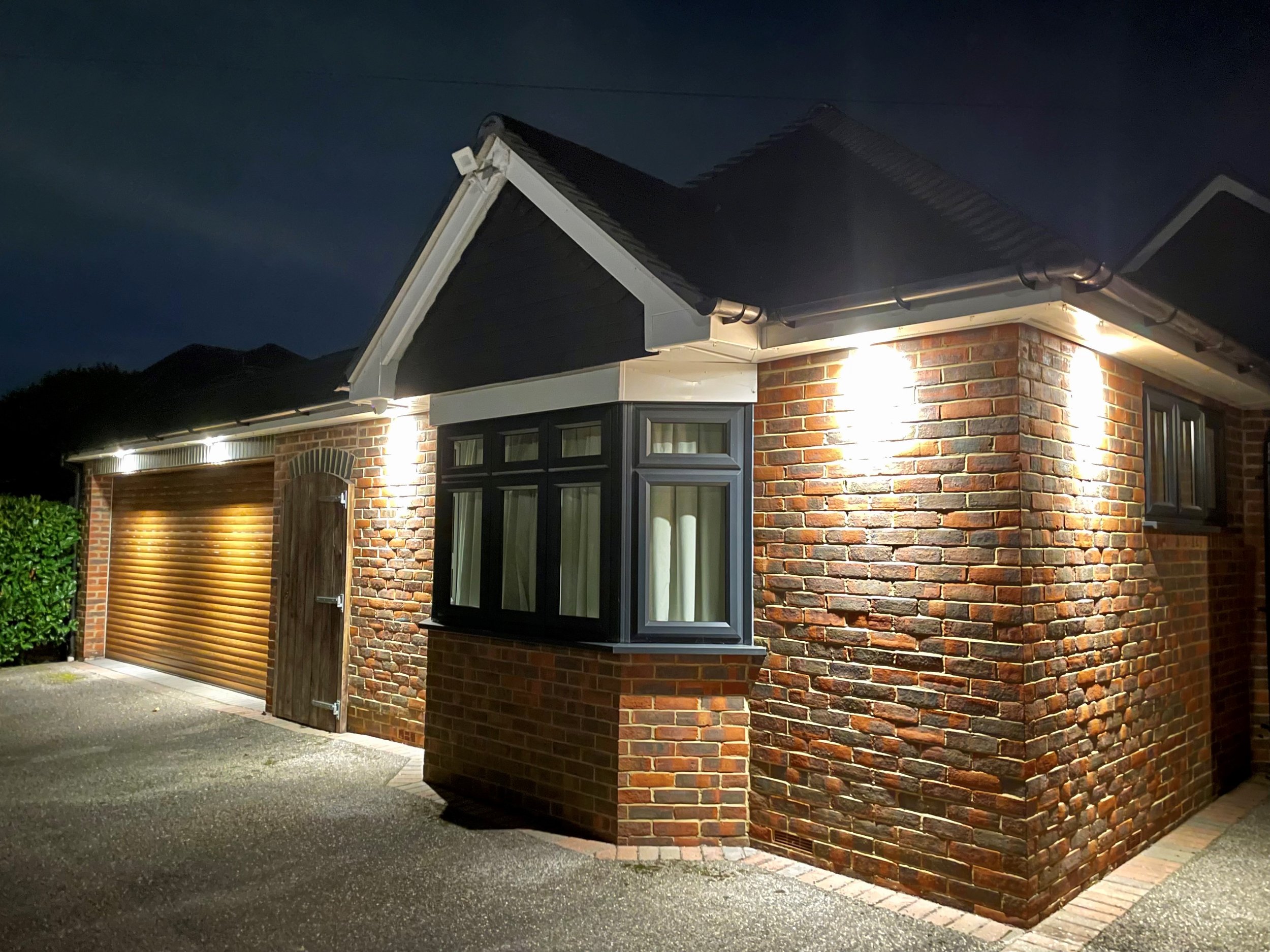 External lighting and security cameras in Lynne, Surrey