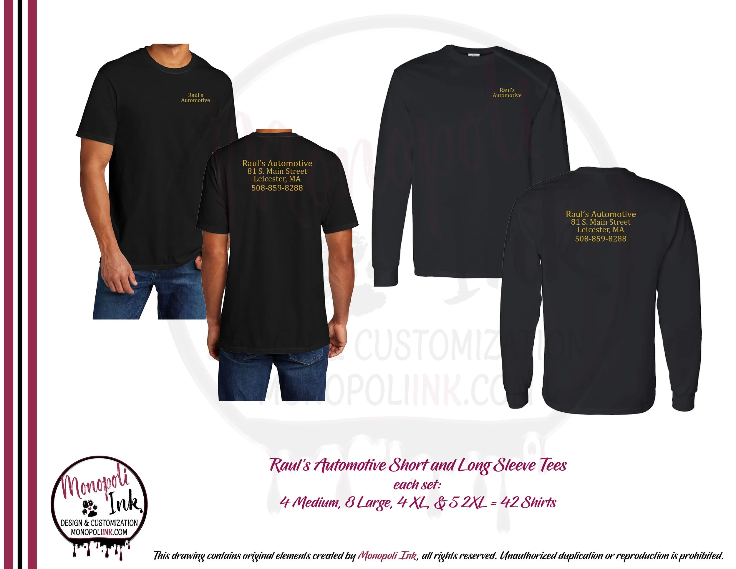 Raul's Automotive SS & LS Tees